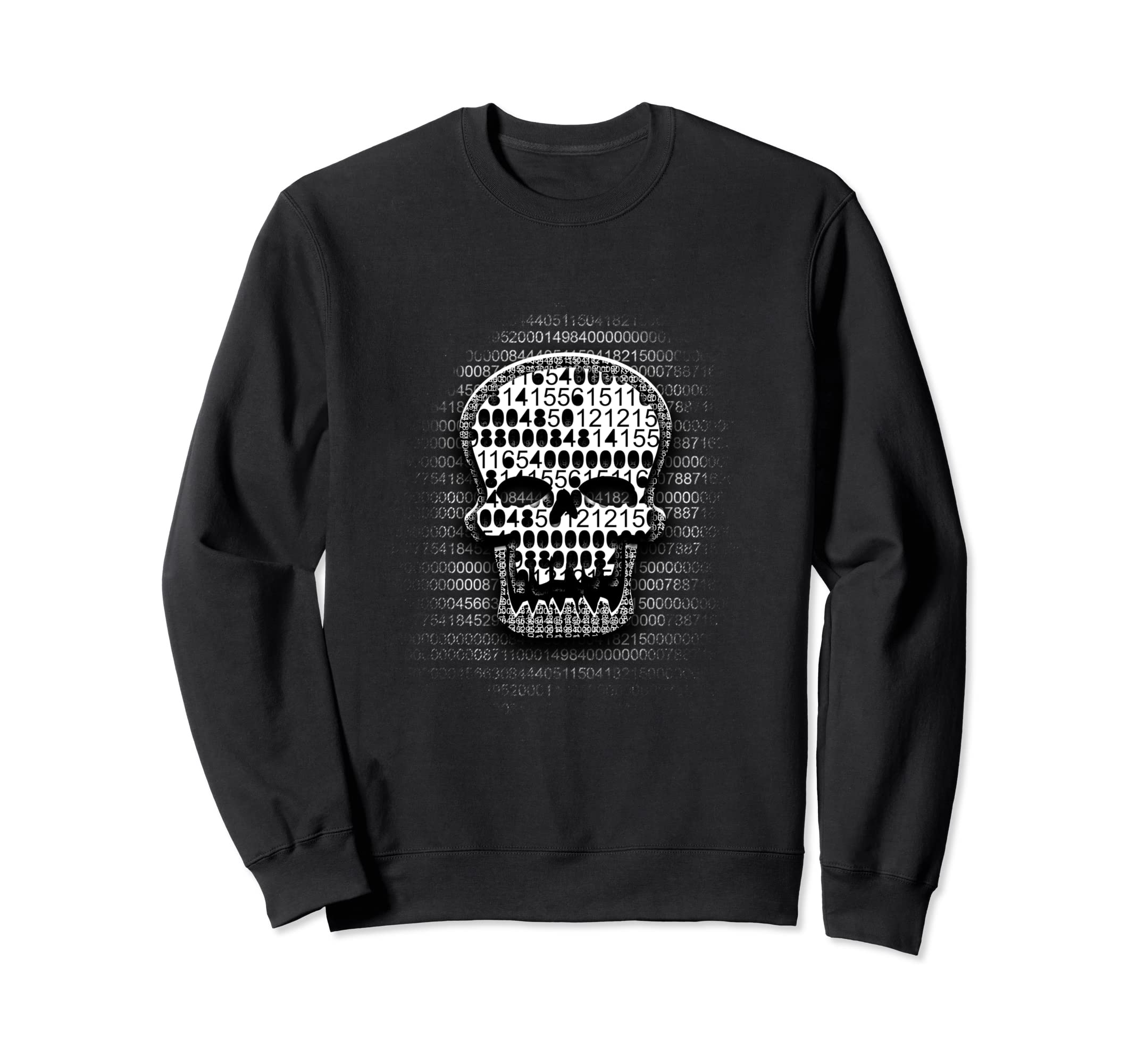 Awesome Binary Skull Face Tech Gift for Geek トレーナー
