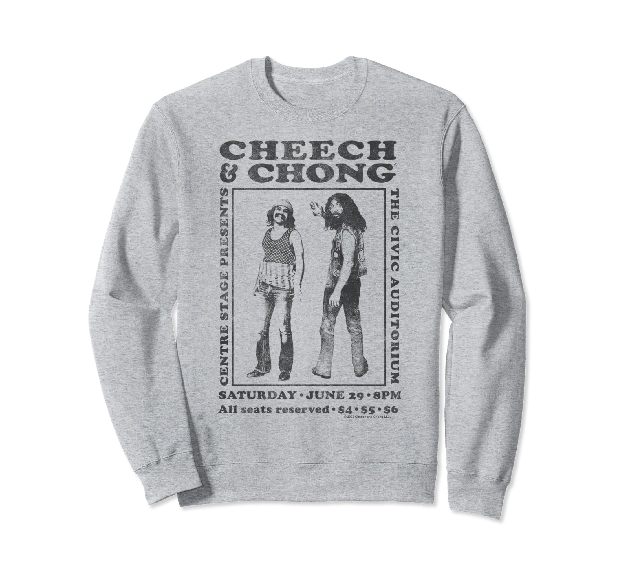 Cheech & Chong Centre Stage Presents Vintage Show Poster トレーナー