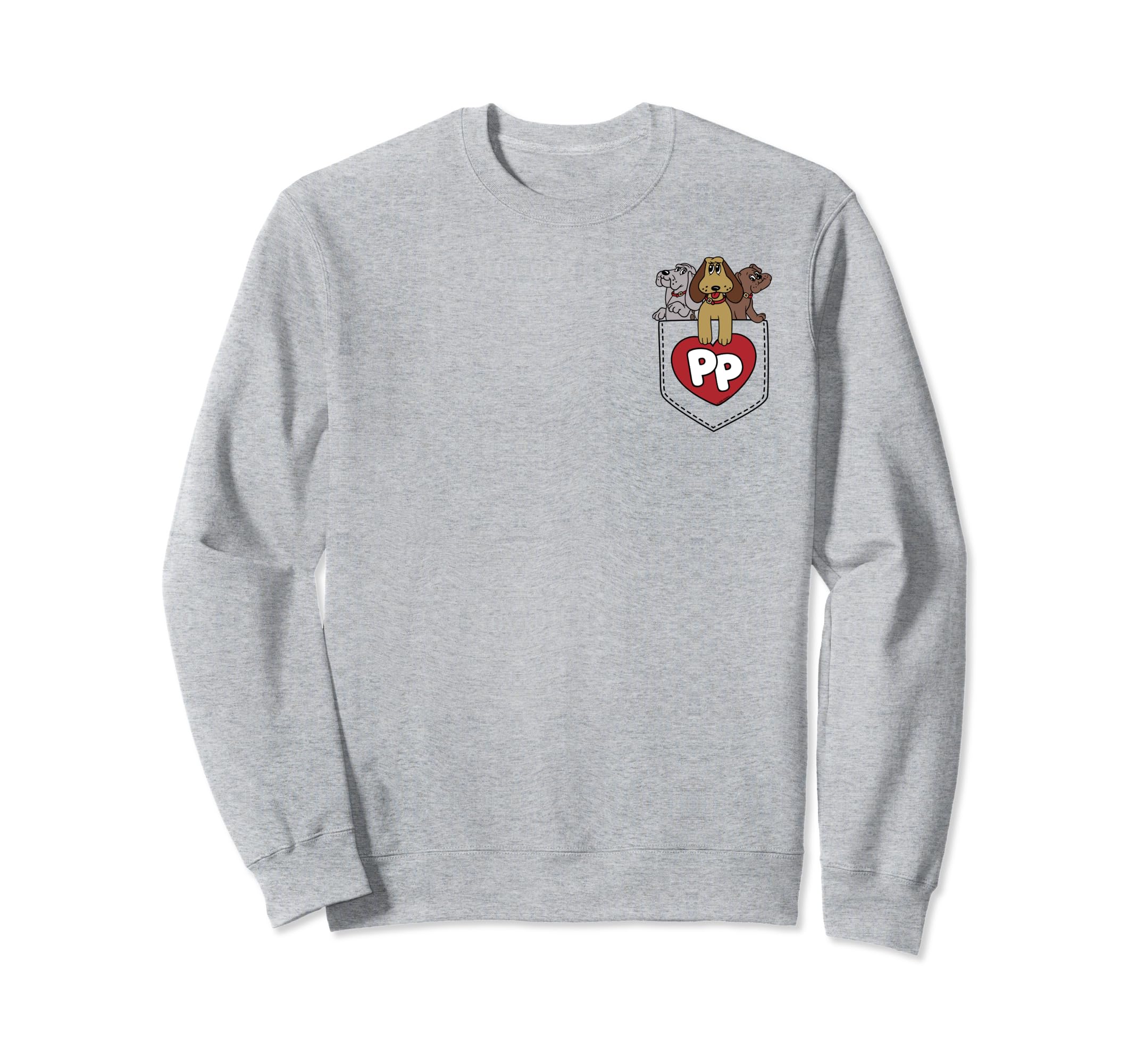 Pound Puppies Faux Pocket Puppy Heart Logo トレーナー