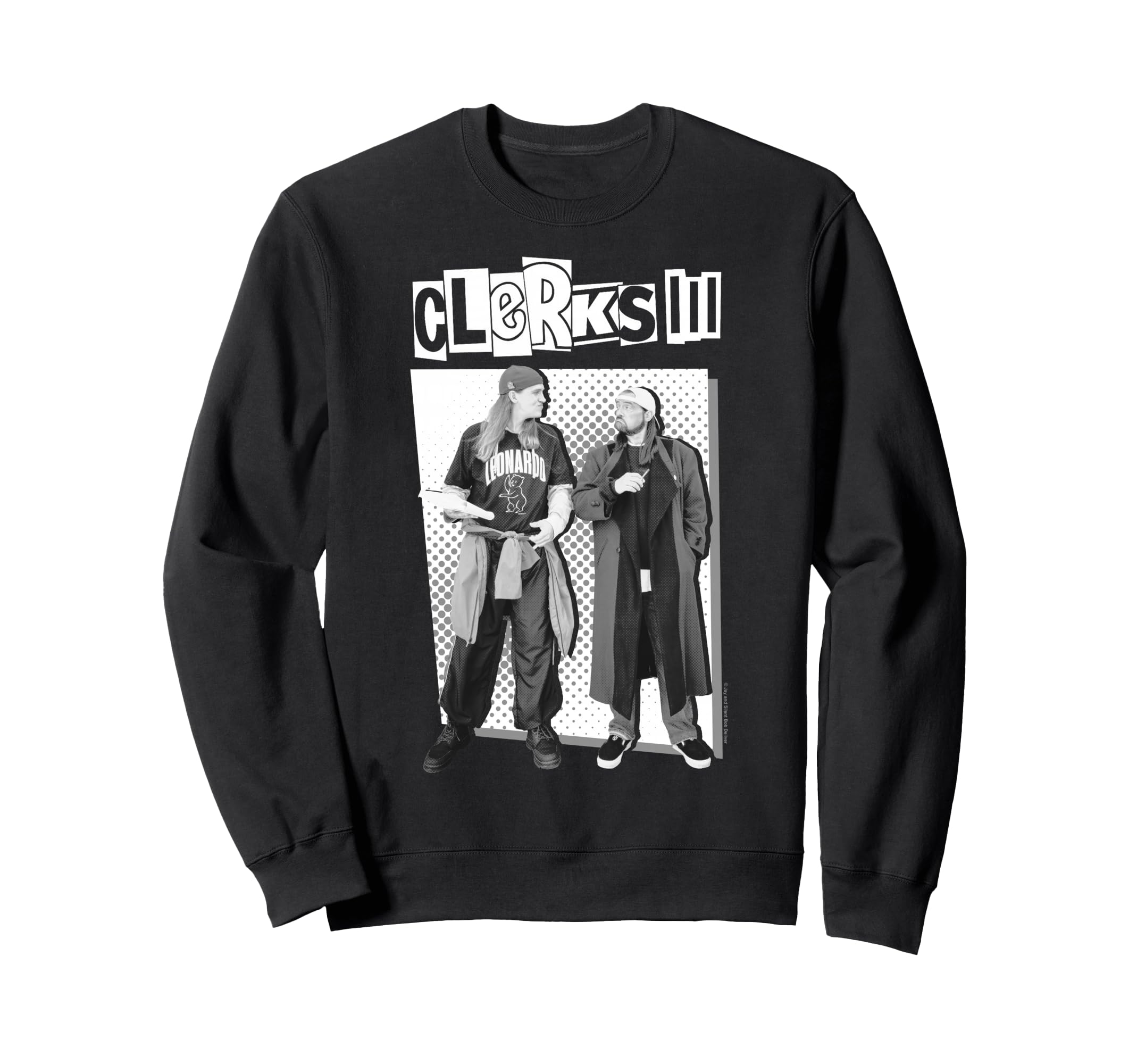 Clerks III Jay and Silent Bob Black & White Movie Poster トレーナー