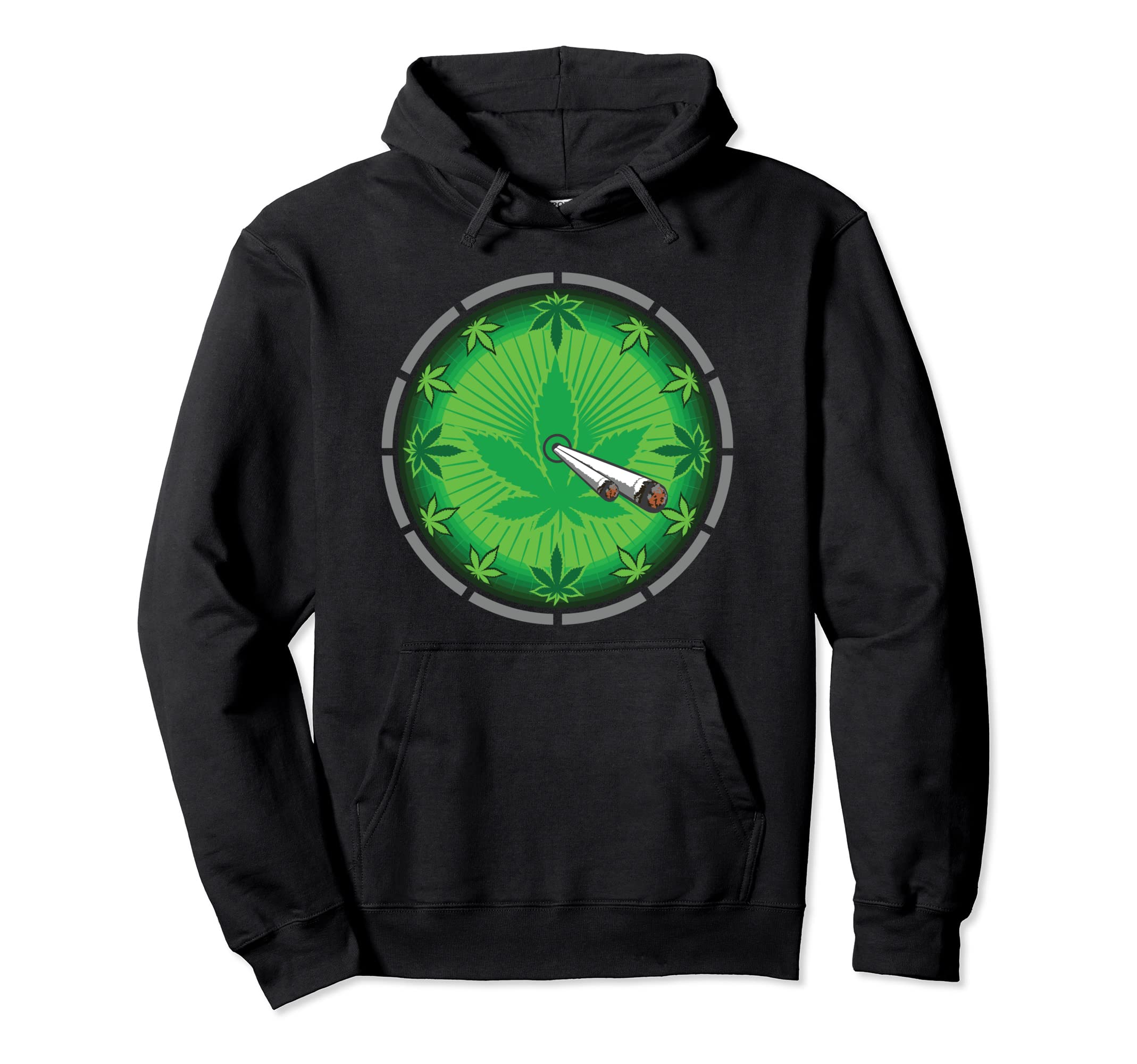 4:20 Cannabis Leaf Clock Subtle Stoner Smoking Weed THC Pot パーカー