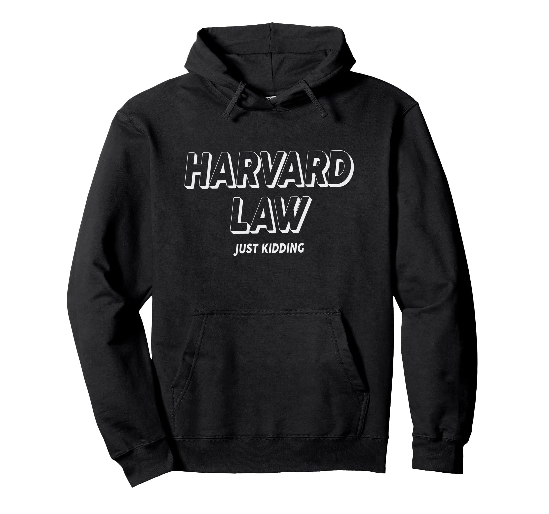 Harvard Law Just Kidding College ユーモア 面白い ホワイト テキスト パーカー