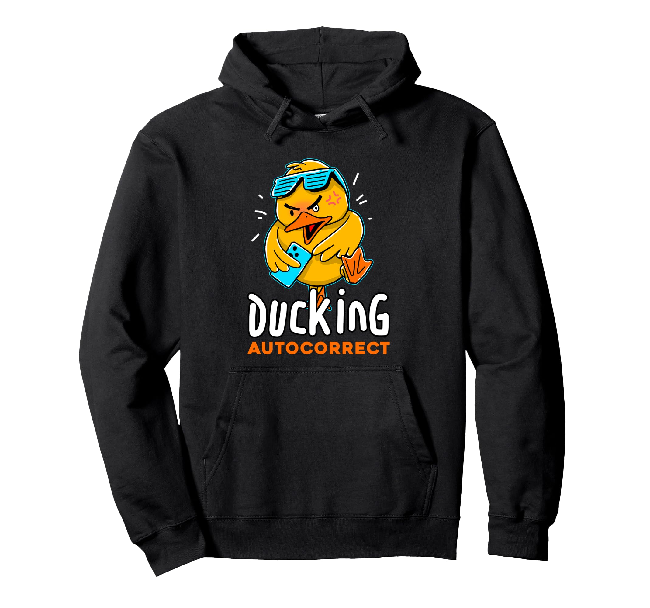 Ducking Autocorrect 面白いメッセージの失敗 皮肉のアヒル パーカー