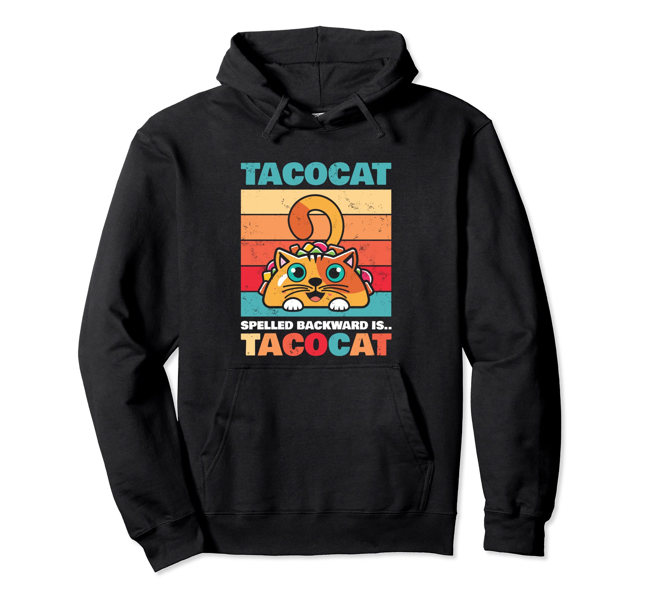 タコキャット 「Backward Is Tacocat I Love Cat」と「タコス」の文字入り ギフト パーカー