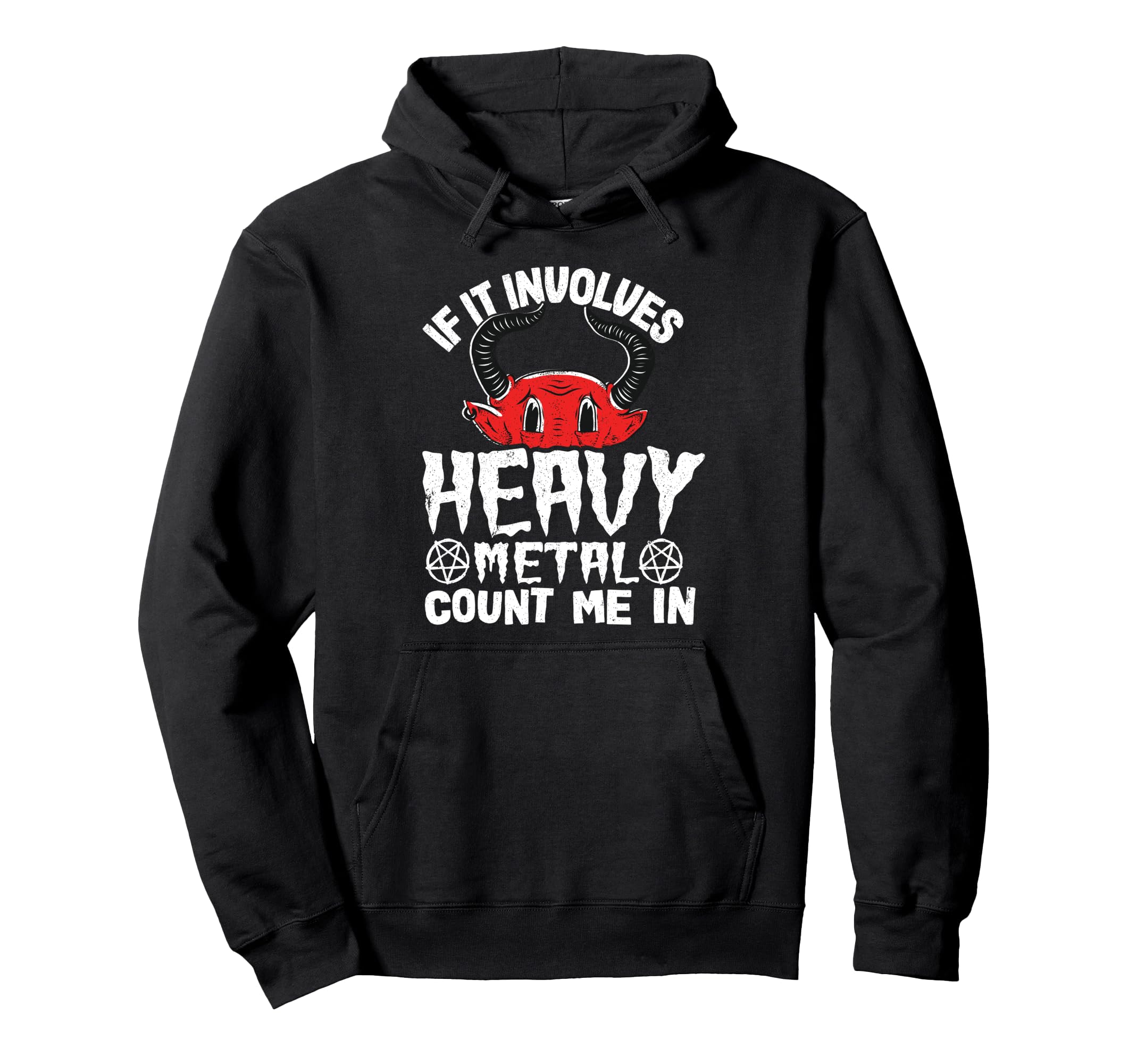 If It Involves Heavy Metal Count Me In Kids メタルバンド サタン パーカー
