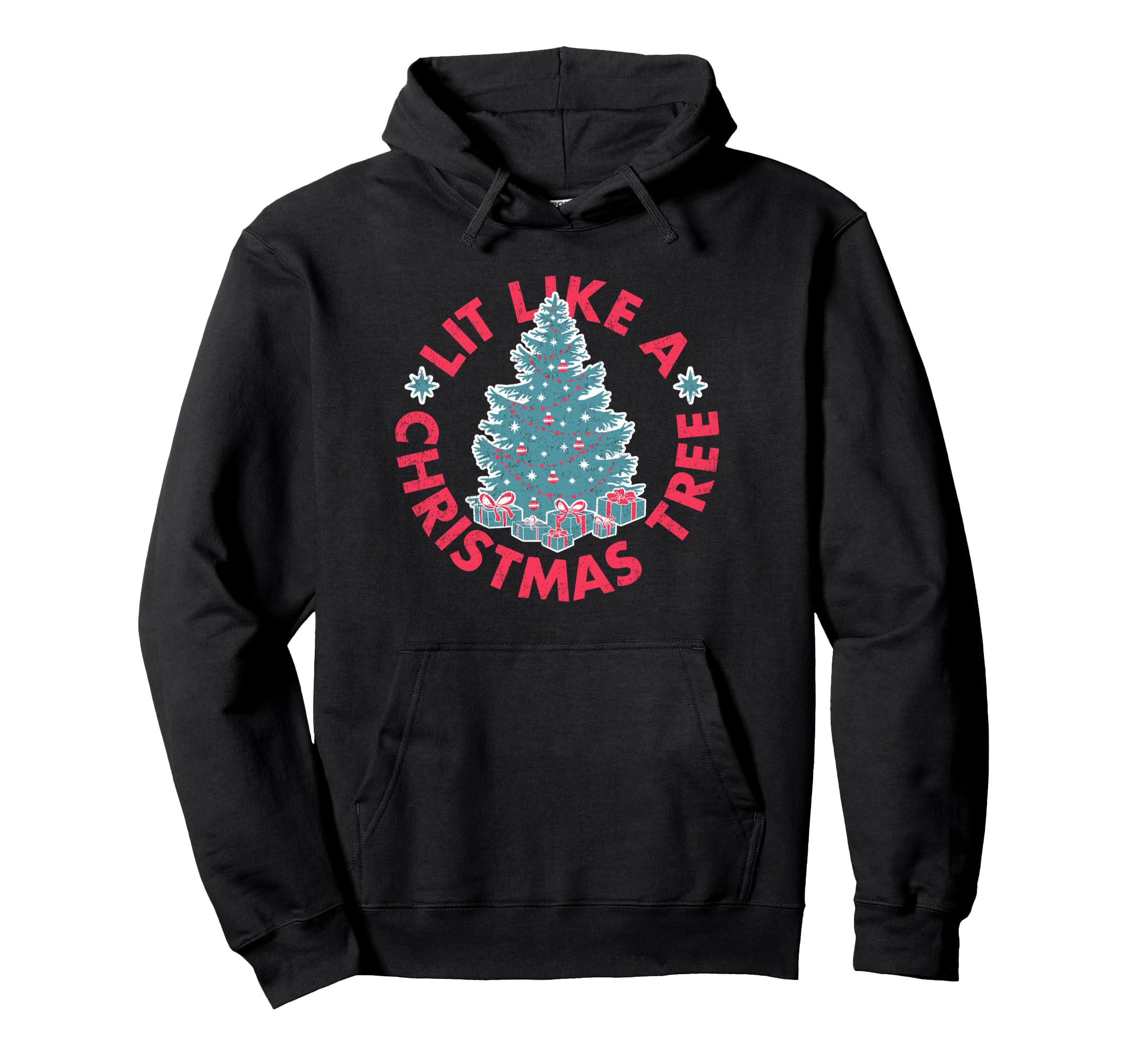 Trendy Christmas Lit Like a Christmas Tree パーカー