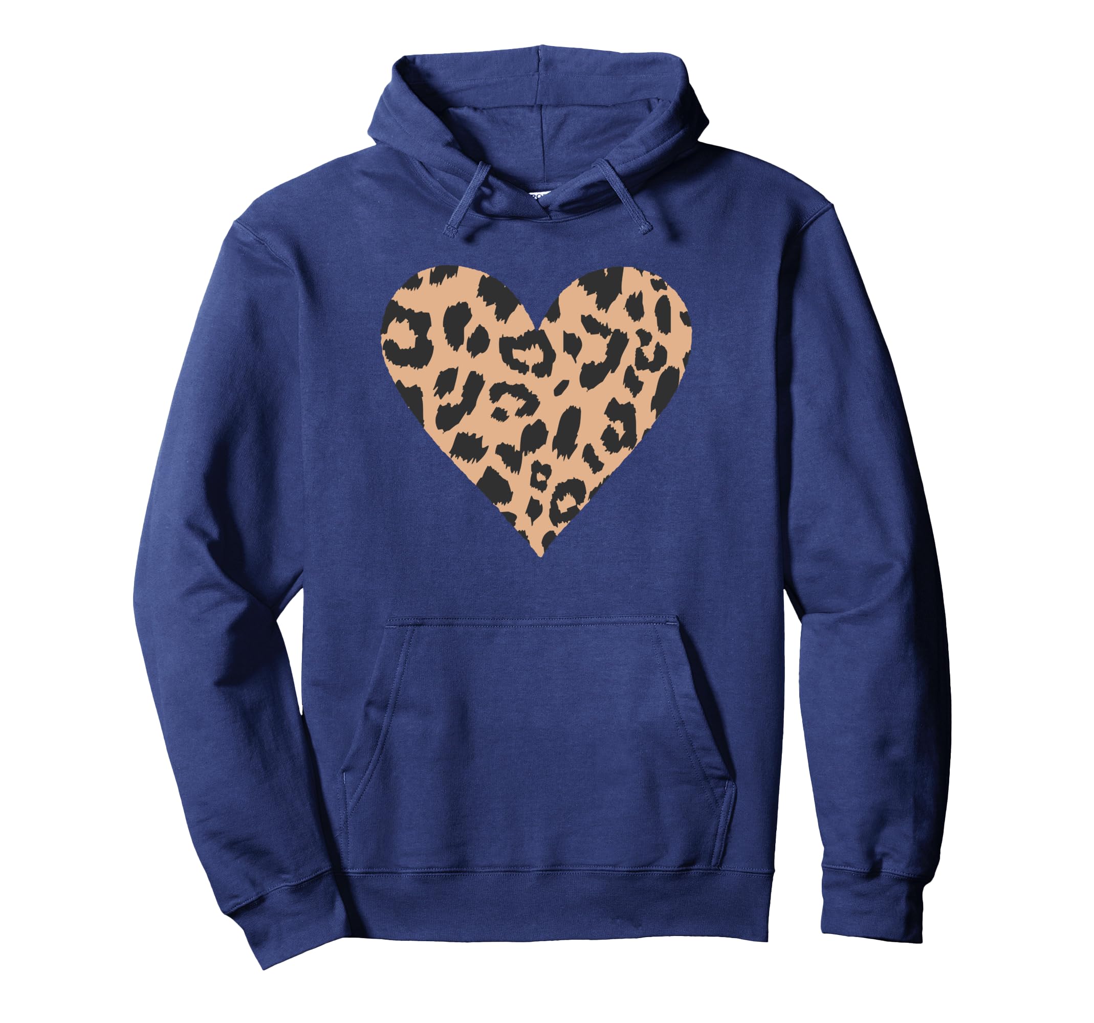 Trendy Leopard Print Heart Fill パーカー