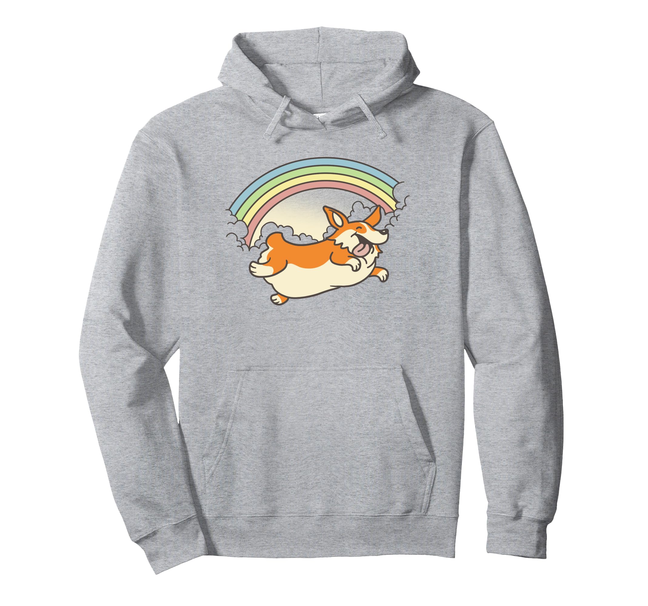 Trendy Rainbow Jumping Corgi パーカー