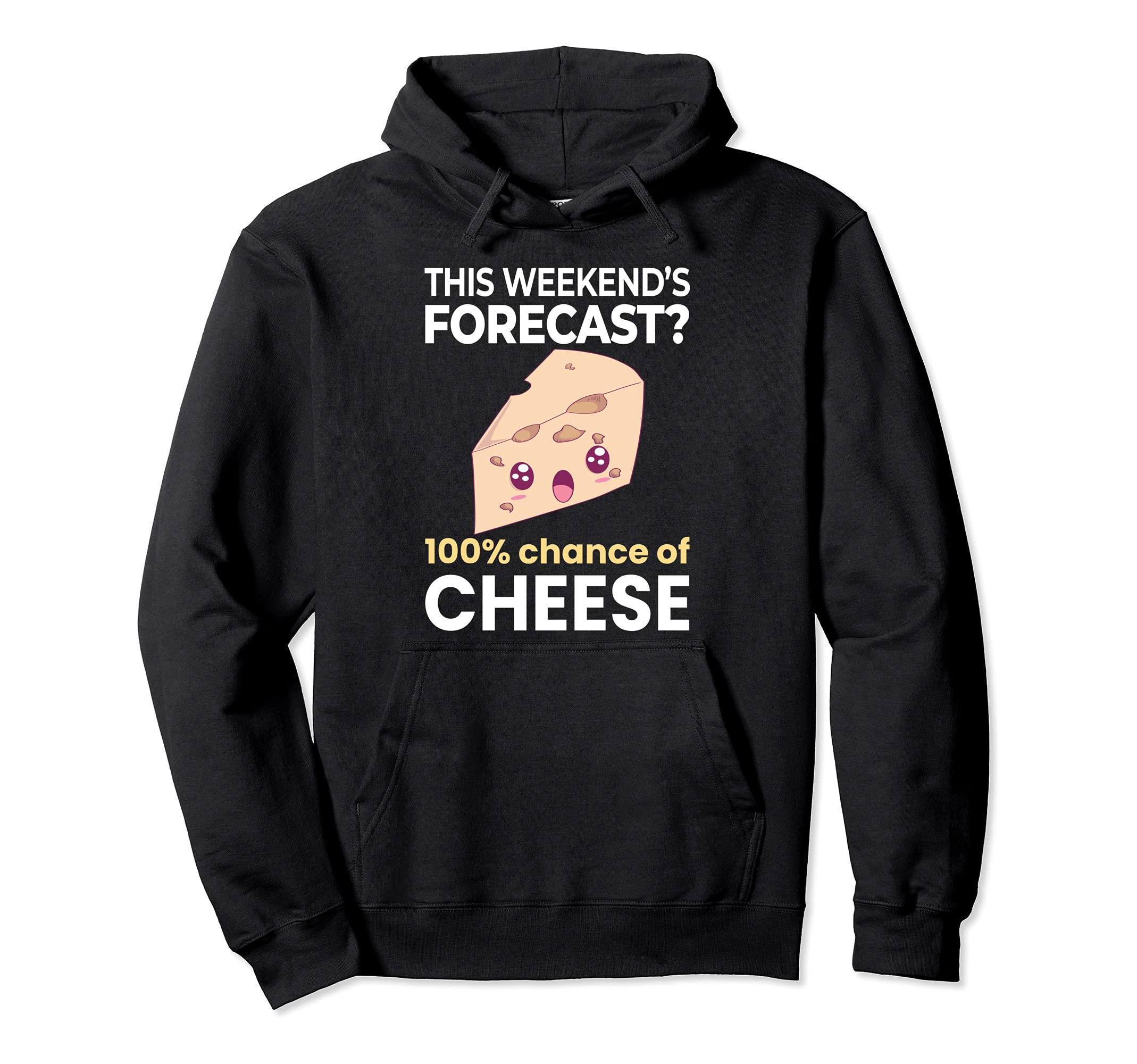 Rakuten - Weekend Forecast 100% Chance of Cheese 面白い 食品愛好家 パーカー