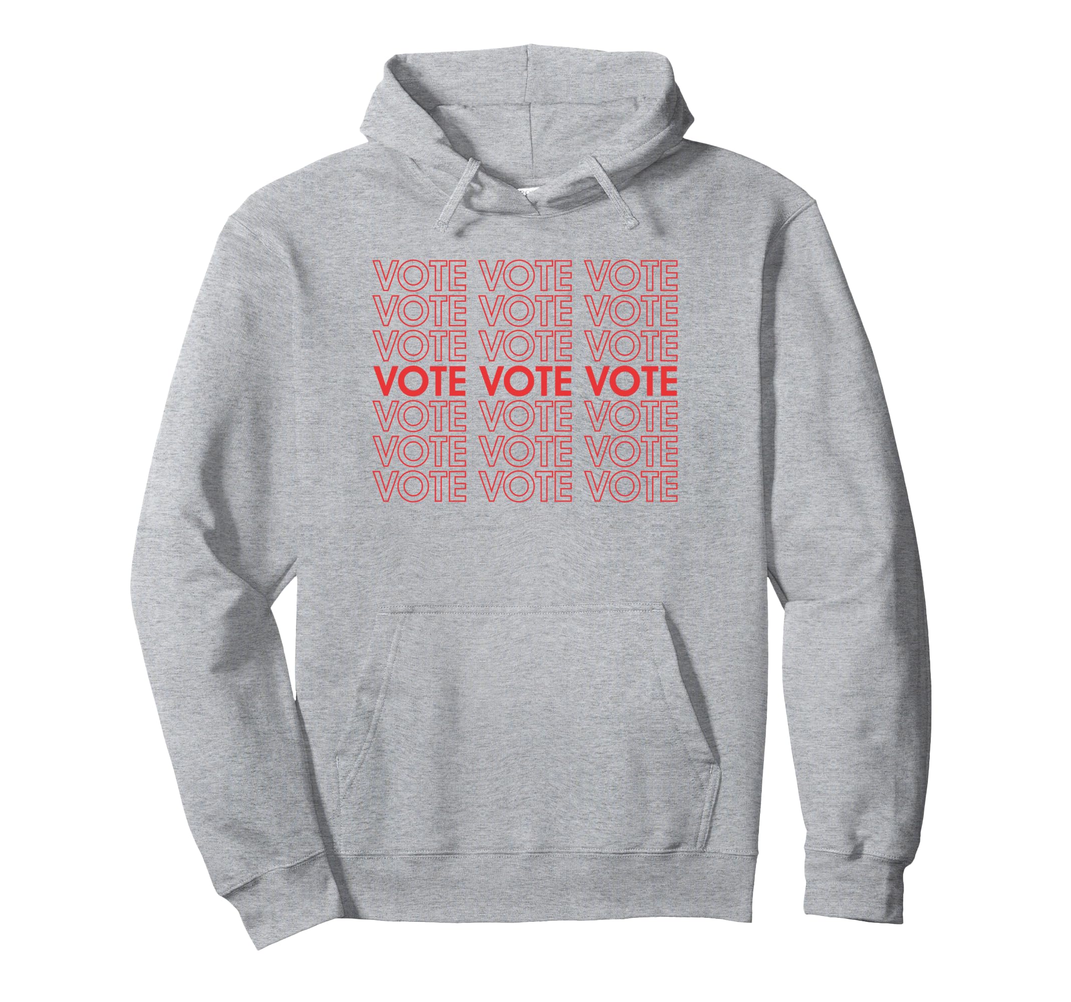 Trendy Vote Repeating Word Stack Red Text パーカー