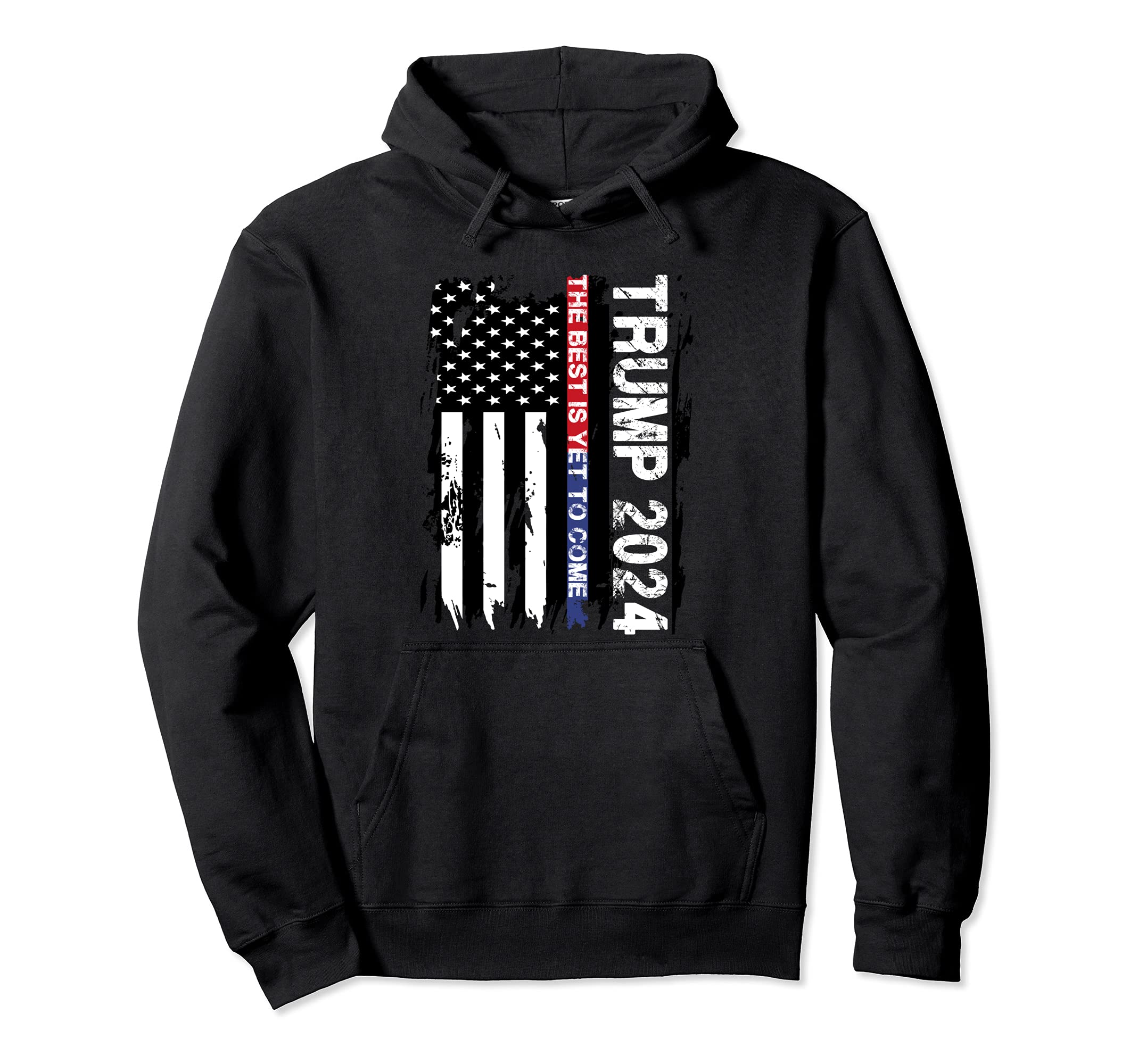Trump 2024 Thin Red Blue Line -The Best Is Yet To Com-トランプ パーカー