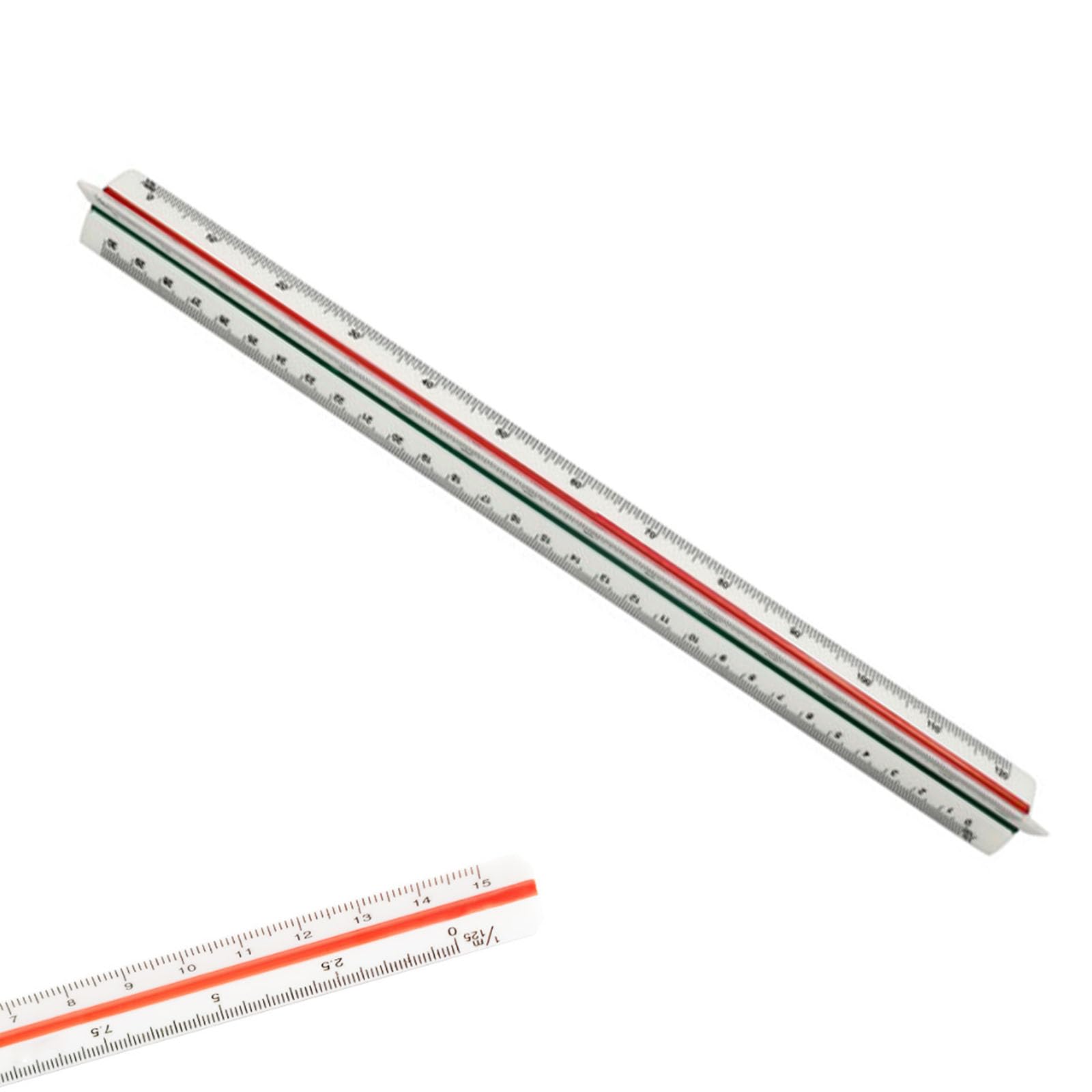LOYELEY 三角スケール 30cm 定規 縮尺 製図用品 特殊縮尺目盛 1/100 1/200 1/250 1/300 1/400 1/500 の6目盛 建築図面用 工業用スケール