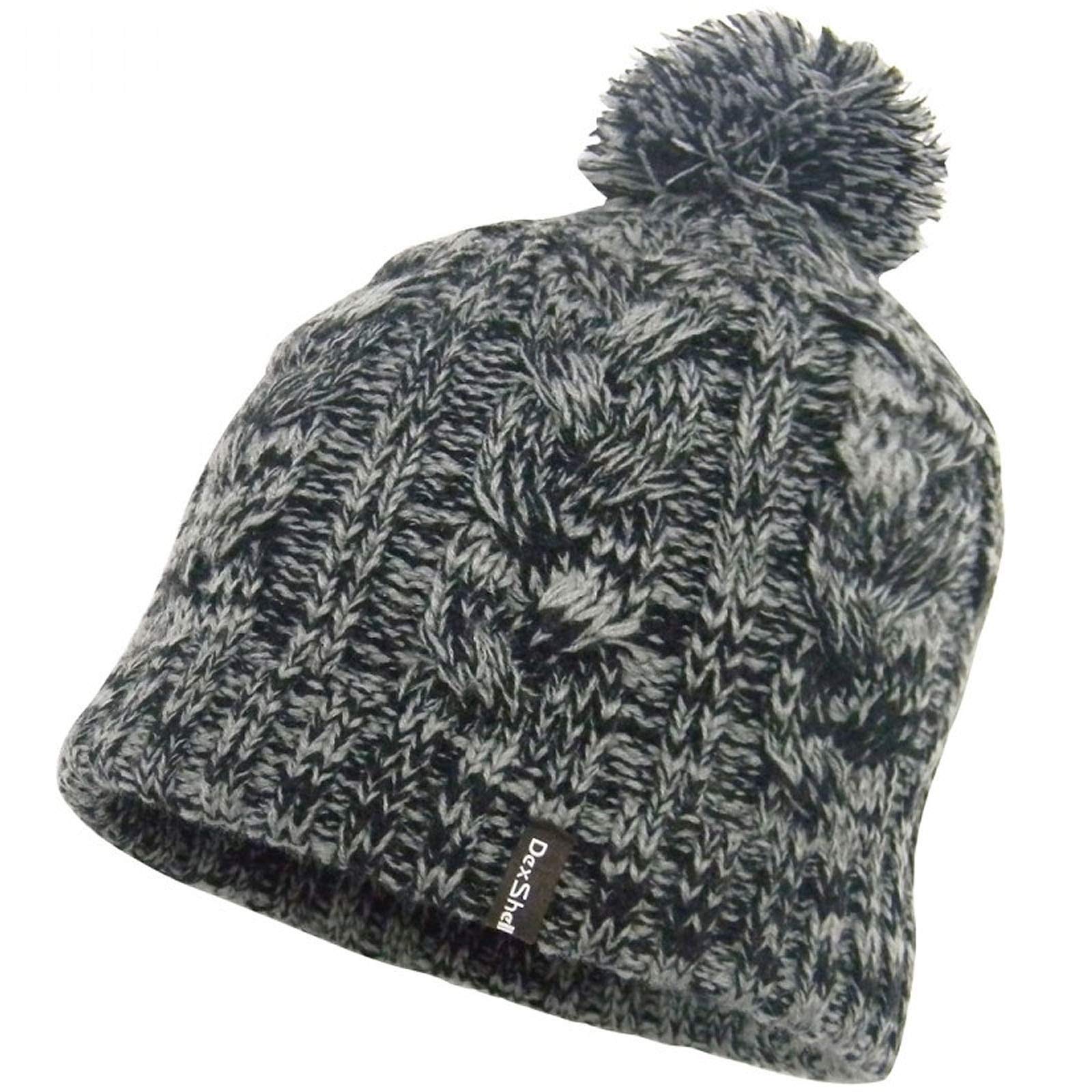 DexShell(デックスシェル) 防水通気帽子 Cable POMPOM (ケーブルポンポン帽) DH342G グレー F