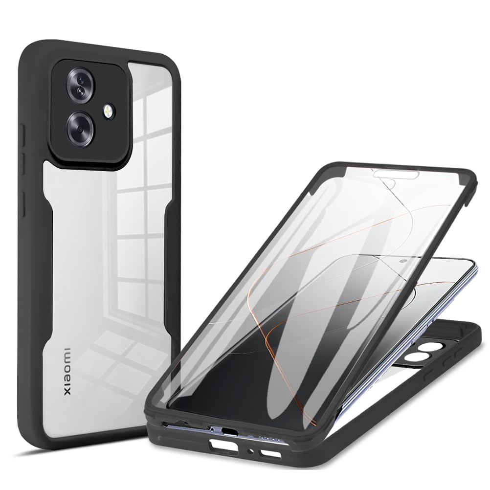 樂天商城 - OPPO A79 5G ケース『AFINER』 360° 全面保護 前後 カバー [高タッチパネル感度] 新しい素材 保護フィルム TPU+PC クリア スマホケース フルカバー 軽量 薄型 衝撃吸収 擦り傷防止 着脱簡単（ブラッ