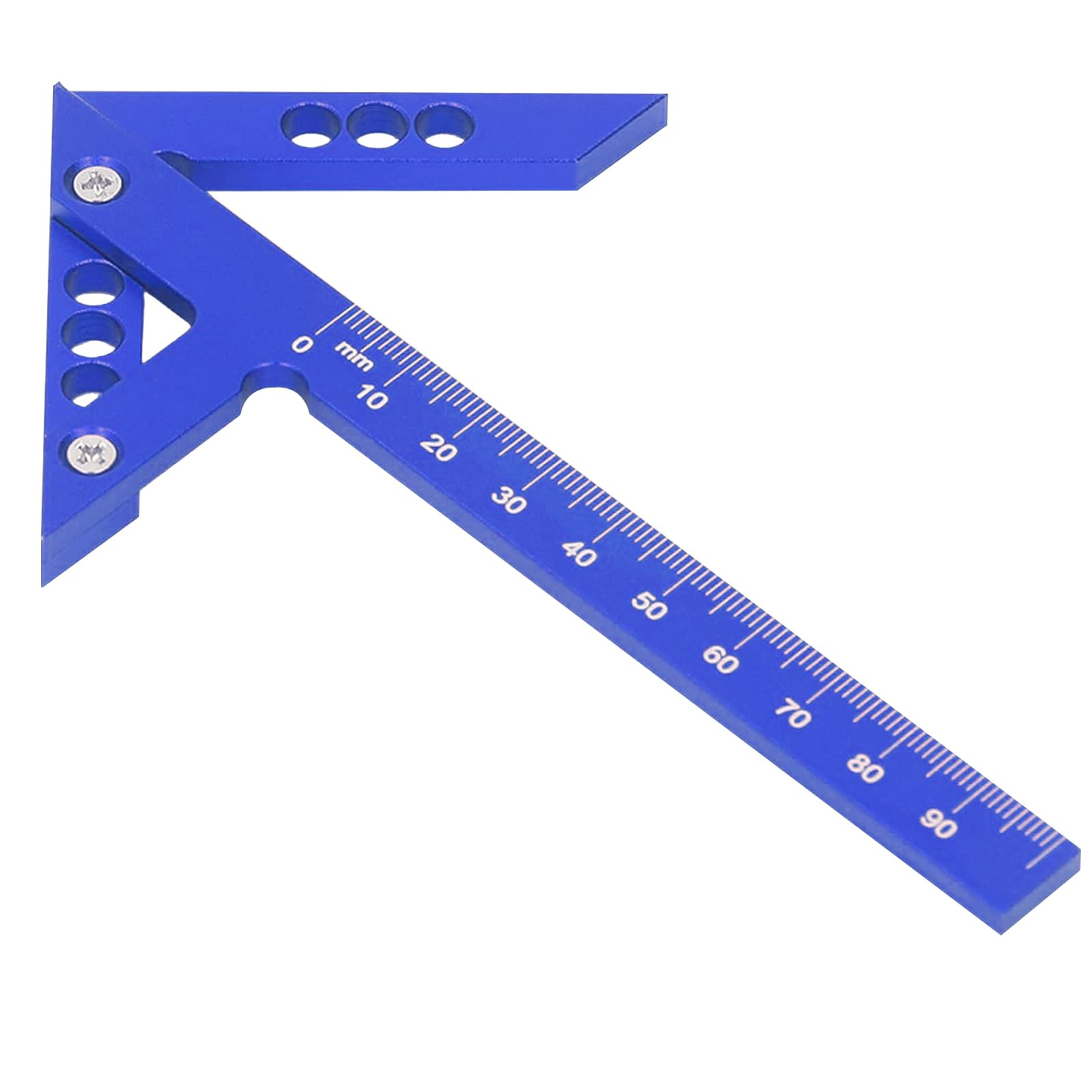 EsiFare 直角ガイド 木工定規 スコヤ ケガキ工具 45度定規 完全スコヤ 止型定規 木工スクライブ 大工ケガキ工具 アルミニウム大工定規 多機能 木工測定ツール 高精度 目盛りあり 木工 職人 建