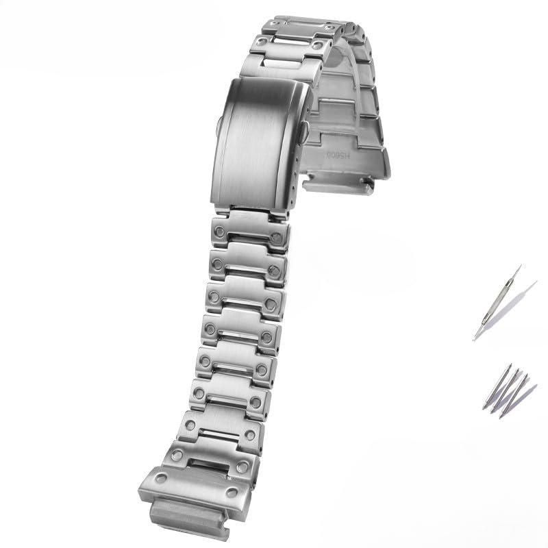 Rakuten - [Zealbeaty] 316L ソリッドステンレススチール ウォッチバンド DW-H5600 シリーズ ウォッチアクセサリー 男性用メタルベルトブレスレット (Silver)
