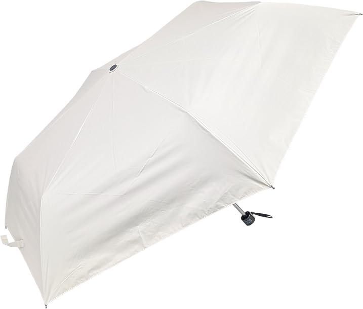 Rakuten - ローズ産業 RIC晴雨60cm 丸ミニ 折りたたみ傘 無地 ホワイト 61601108