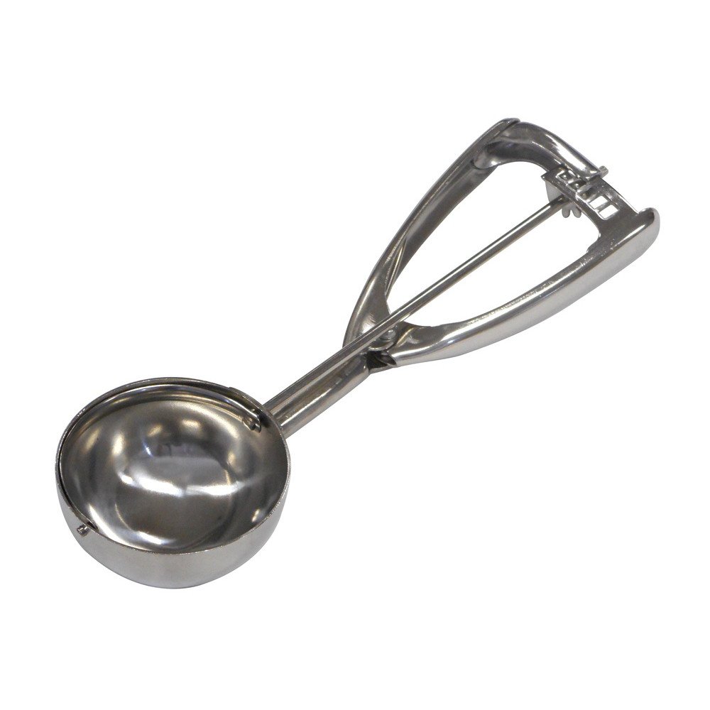 • 用途:アイスクリームやポテトサラダなどを球状にすくう際に • サイズ(約):D230×W70×H36mm • 頭部サイズ(約):Φ66×H36mm • 重量(約):157g • 容量(約):85cc • 仕様:スタンダードタイプ(バネ式) • 仕様:食洗機対応 • 仕様:乾燥機対応 • 注意:破損等がある場合は修理、改造せず、直ちに使用を中止してください。 • 注意:使用前、後は食器用洗剤とスポンジでよく洗い、水分をよく拭き取り収納してください。