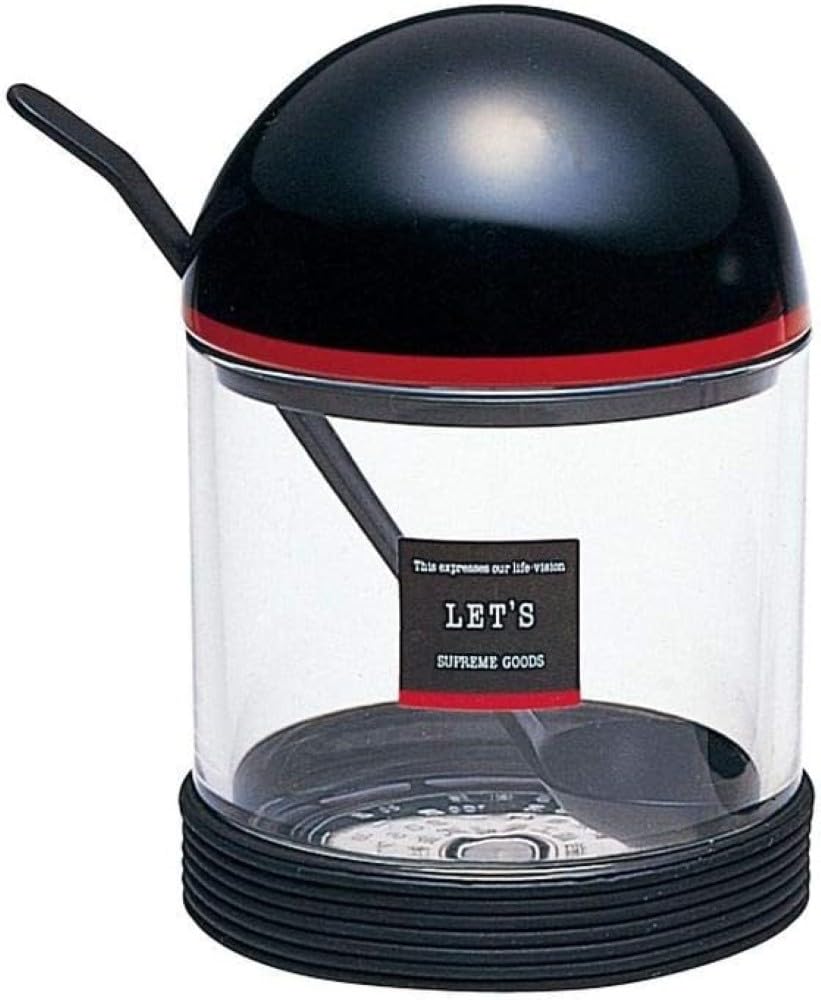 岩崎 調味料入れ ブラック 190ml レッツ シュガーポット K-197LB