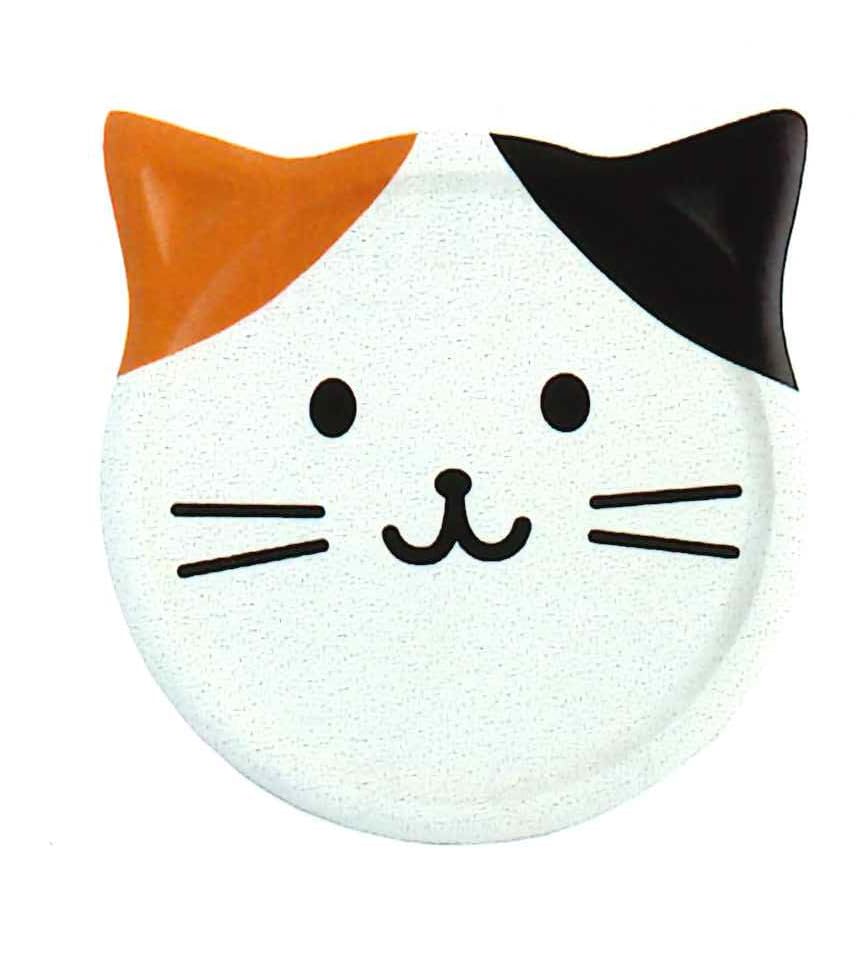 田中箸店みけねこ吸水コースター茶W...