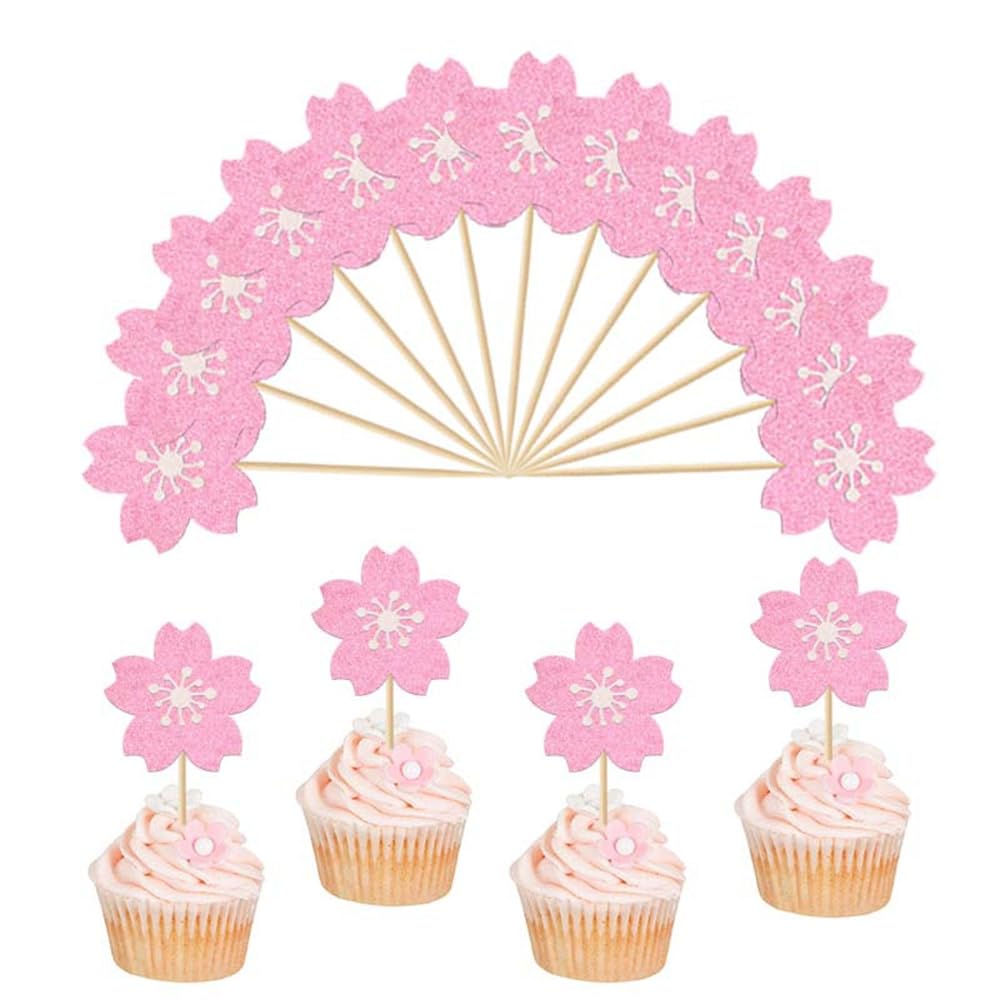 DUOLEIMIケーキトッパー桜ケ...