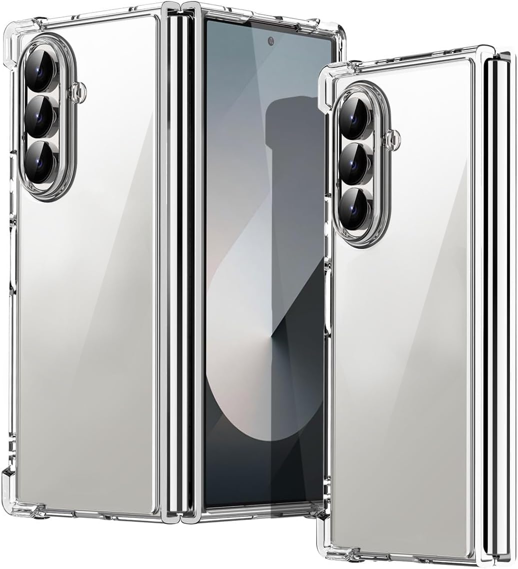 Galaxy Z Fold7 ケース クリア TPU +PC 二重保護 薄型 軽量 シリコン ギャラクシー Z Fold7 SC-56Fカバー耐衝撃 米軍MIL規格取得 滑り止め 指紋防止 防塵 一体型 人気 携帯カバー(クリア)