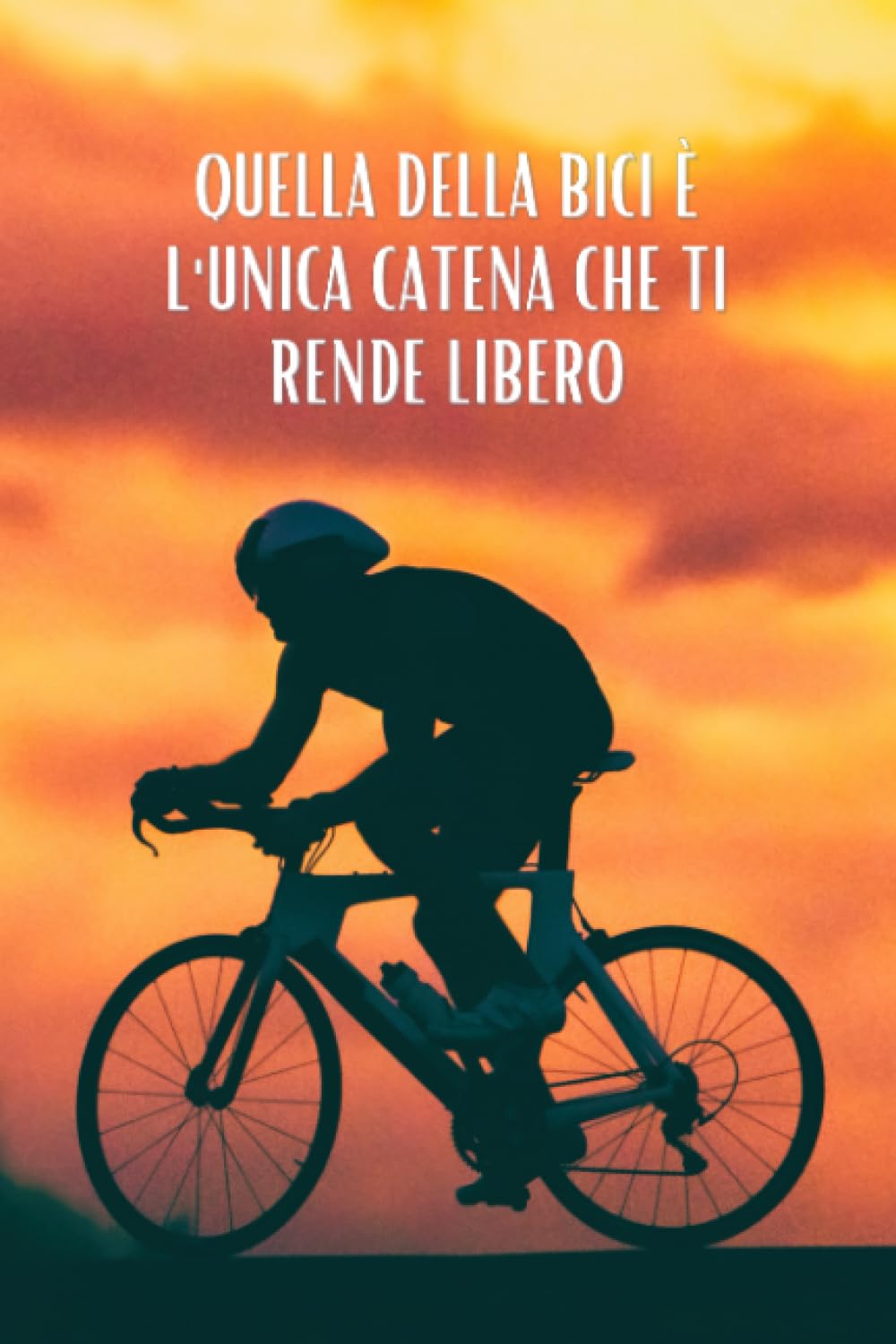 Quella della bici è l'unica catena che ti rende libero: Quaderno a quadretti, A5, Notizbuch kariert mit italienischem Spruch