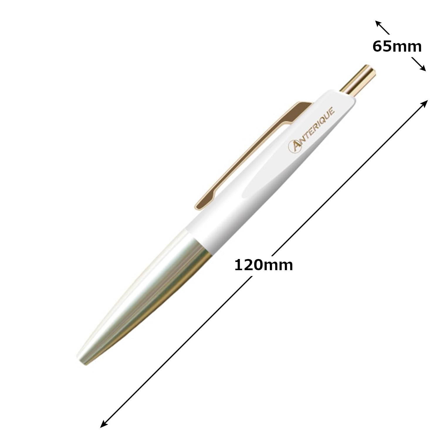 アンテリック 油性ボールペン 0.5mm ミニサイズ スノーホワイト BP20-SW lexstore-10135995 レックストア サンプル画像2