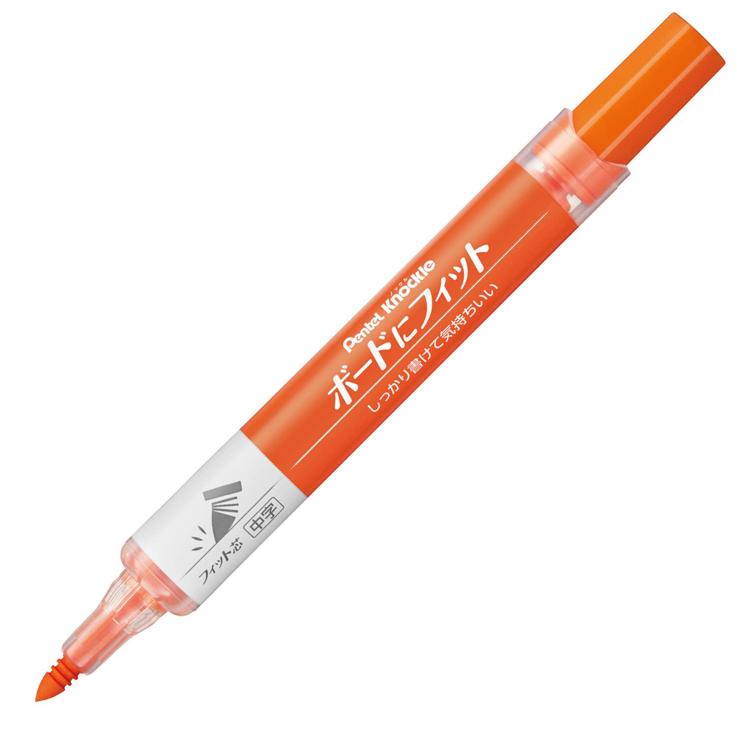 ぺんてる ホワイトボードマーカー ボードにフィット フィット芯中字 橙 オレンジ 10本 EMWL5SBF-F
