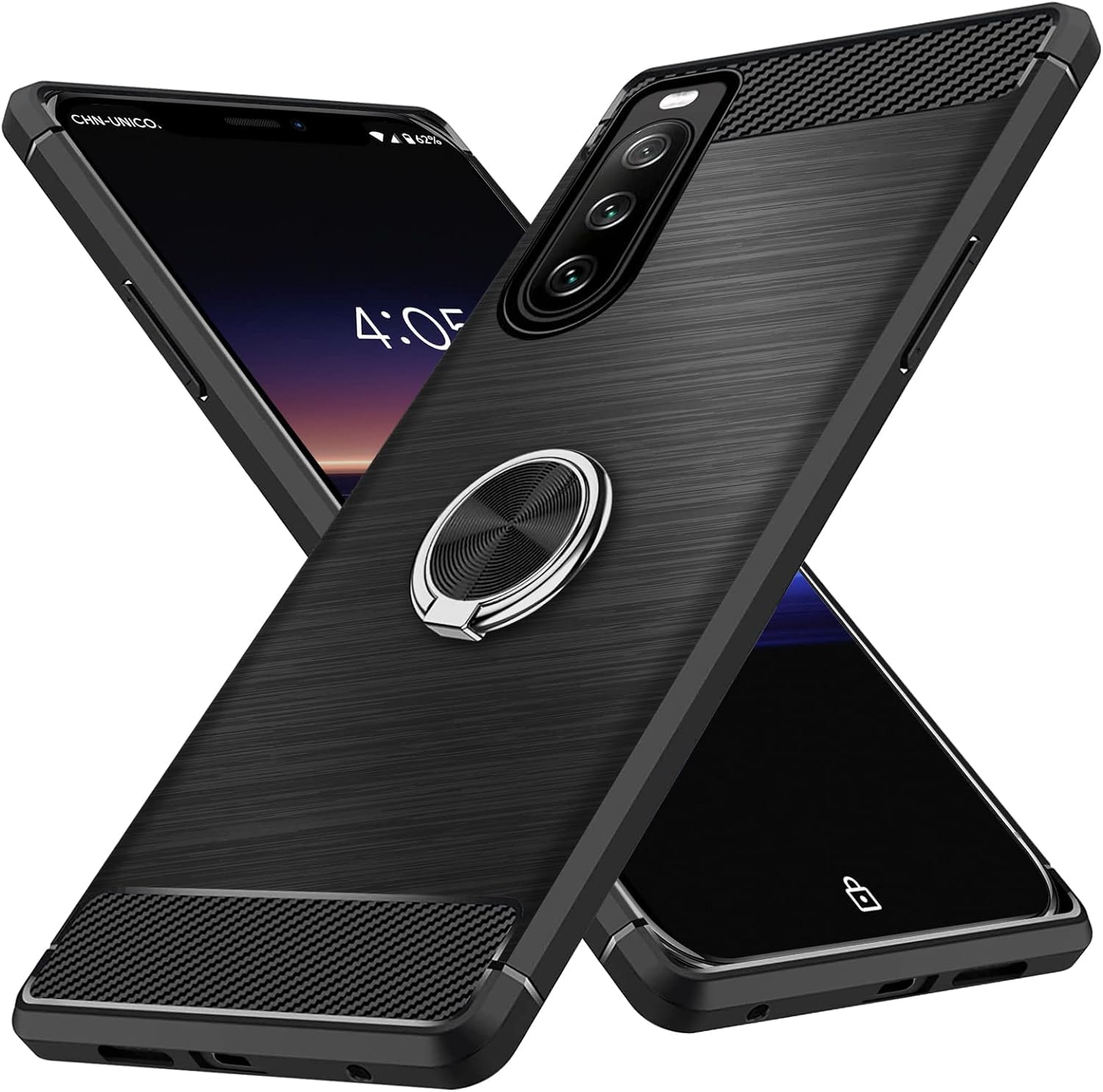 • 【対応機種】：対応 Xperia 10 III スマートフォン専用保護カバー対応なので（機種を間違いないようご注意下さい。） • 【高品質素材のTPU】：環境に優しい高品質TPU炭素繊維素材素材を採用、超質感、柔軟性もあり、変形しにくくなっています、外観は一流です。柔らかくから取り出し易くて、携帯の擦り傷も簡単に防止し、着脱しても傷付けにくい。 • 【一体感満点・完璧なフィット感】：端子ホールに合わせた精密な設計：スピーカー、カメラ、ホームボタンそして他の部位は完璧にカットアウトして、各穴に誤差がなく、すべての機能はケースをつけたままスムーズに操作できます。また、ケースのフレーム部分はスクリーンやカメラレンズより高くなっており、デバイスを置く際にも擦り傷からしっかり守ります。 • 【リングの機能＆スタンド機能】：360°回転可能リングホルダーです。片手で携帯を操作でき、滑り止め、強奪、落下などのことを防げます。リング.ホルダーの機能は携帯を横に放置できて、いつでもどこでも音楽、facetime、映画などの娯楽番組を思い切り楽しめます。【車載スタンド対応】マグネット対応金属板採用し、車載ホルダーに強く吸着することもできます。