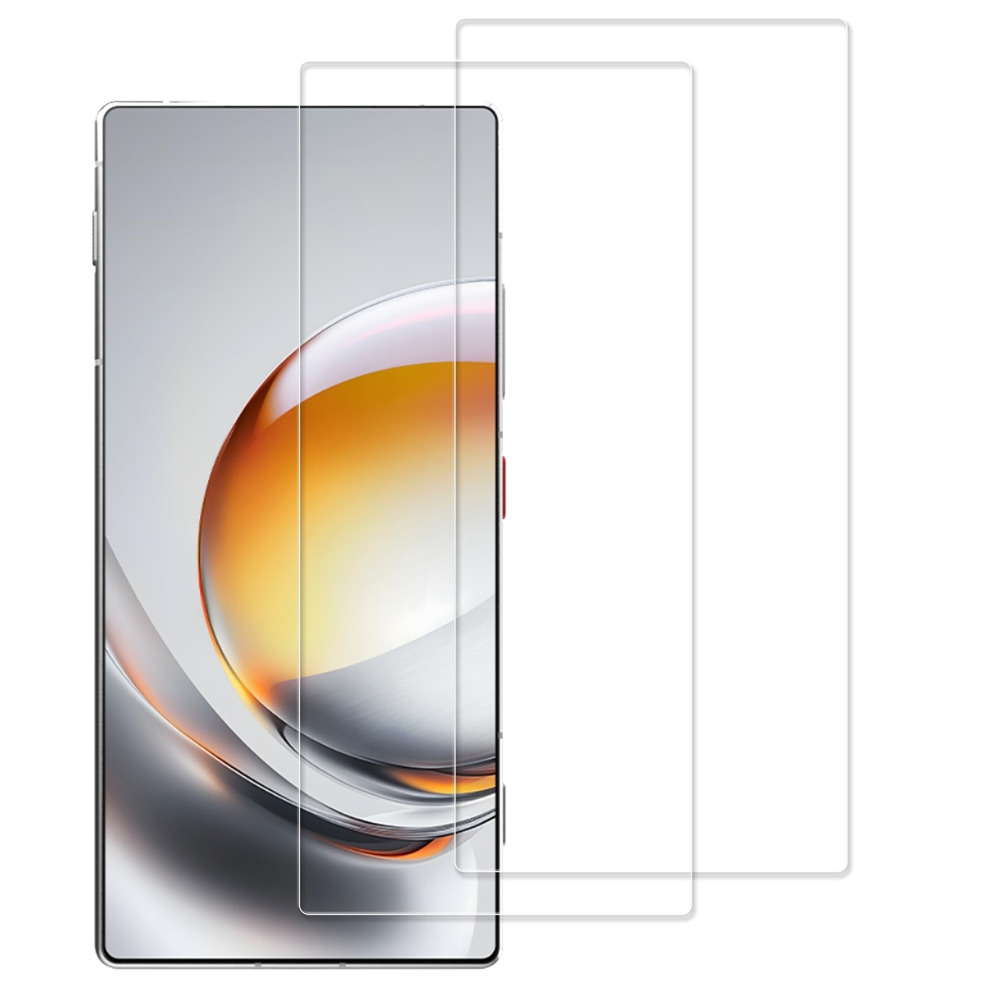 • 【対応機種-注意】 nubia Z80 Ultra 用 ガラスフィルム。【注意】この機器は周辺部が曲面となったラウンド仕様のため、保護フィルムを端まで貼ることができません。そのため、表示部分よりも保護フィルムが小さくなっています。購入する場合、ご承知ください。 • 【旭硝子素材】:日本製旭硝子素材の採用、また硬度は業界最高レベルの9Hであり、カッタ一などの鋭利なものを当てたとしても損傷なく長らく使えます。気泡に悩まされることなく、より簡単に、より綺麗に液晶保護フィルムを取り付けることができます。技術性が必要ではありません。また、ガラス素材で、気泡も入りにくいです。フィルム貼りが苦手の方はご安心ください。 • 【耐久性 安全性】: 強化ガラス 耐衝撃、スクラッチ防止。飛散防止加工、激しい衝撃を受けてもガラスフィルムは貼り付けのままでございます。飛散傷害に安心してください。耐衝撃, 傷に強い素材採用、衝撃からきちんと守ります。 • 【指紋・汚れ防止】:特殊なコーティング加工を施しましたので油や指紋など付いても軽く拭けば汚れはすぐに落ちます。本体をスムーズに操作できるよう、程よい厚さ設計で、画面をはっきり反映していて同時に、高感度を維持できて、スマホの5D タッチ などの機能を問題なく使えます、すごく実用です。 • 【貼り付けが簡単】 nubia Z80 Ultra 強化ガラスフィルムの背面にはナノ分子材料があり、貼り付ける際にはガラスフィルム上部を画面の各ポートに位置合わせ、エッジを持ってゆっくりと下ろすと、画面に自動的に吸着して気泡を排出します。すごく簡単な作業です。