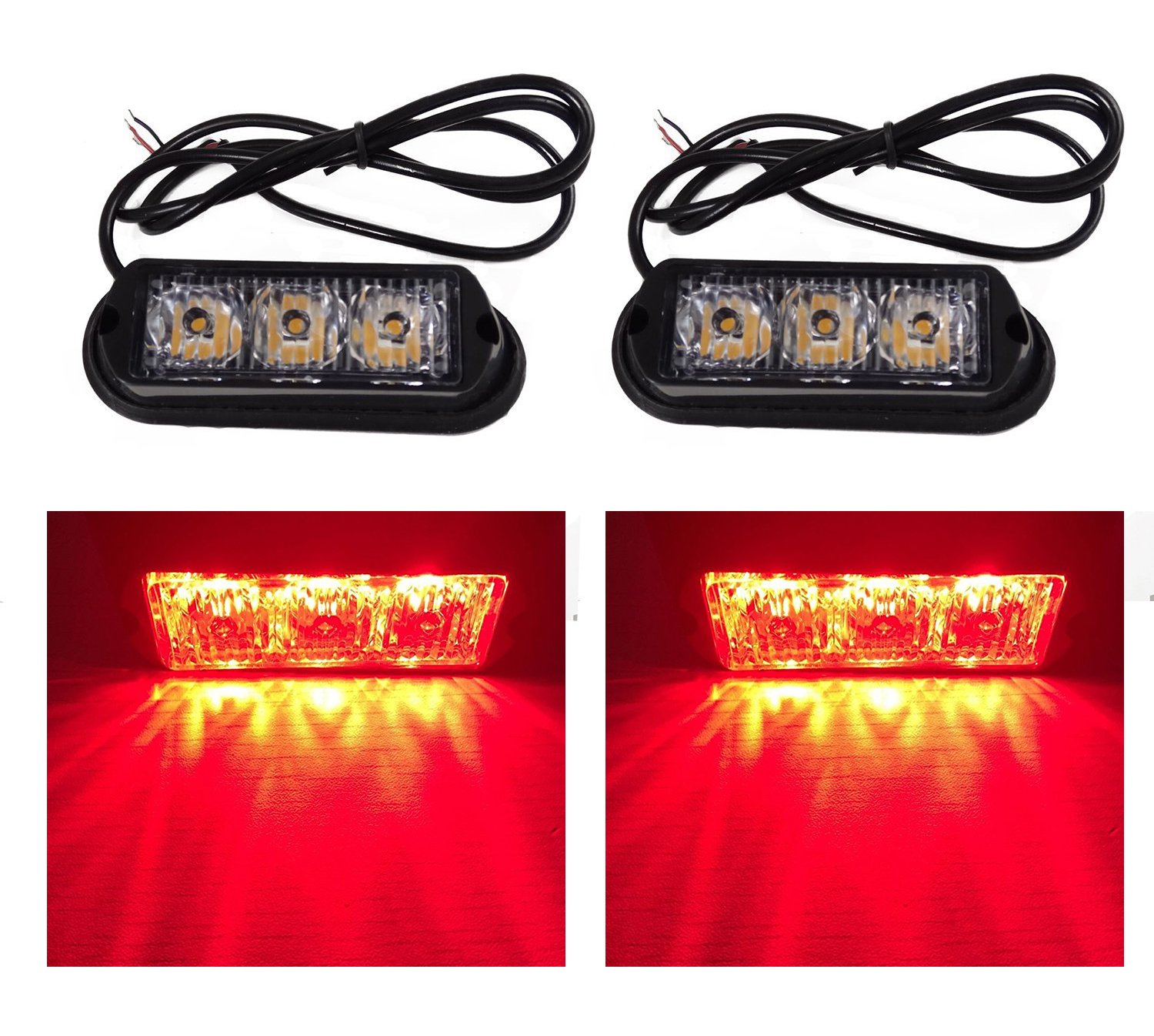 • 光学レンズ付きの3つの高輝度LEDで駆動。 9種類の点滅パターン。 ラストパターンメモリリコール。耐振動性。 より速いオン/オフ応答時間。 • 照明効果の種類、一定光および異なるストロボ効果を実現する3線式システム。 • 12-24VDCユニバーサルフィットすべての車SUVバンローリーRvsバスボートトレーラーDC付きの清潔さとトラック。 • 高品質のABSハウジング+ PCレンズ、アンチコリジョン、防じん、飛散防止、無公害、無騒音、電子干渉なし。 • 簡単にインストールし、耐久性があります。我々の厳格な品質管理システムでは、私たちは出荷する前に各項目をテストし、良い状態で100％を保証します。