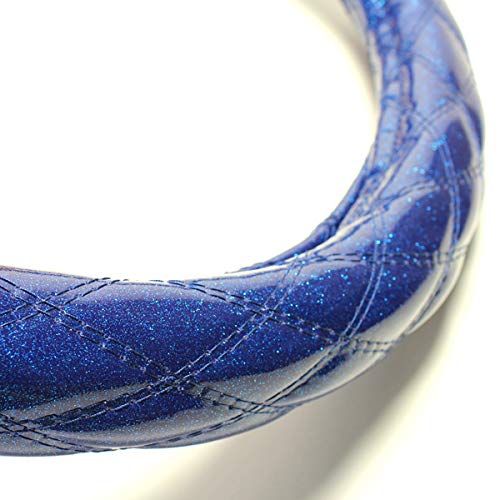 Azur ハンドルカバー ステアリングカバー ラメブルー LS(外径約39.5-40.5cm) XS55C24A-LS-001