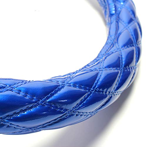 Azur ハンドルカバー エルグランド ステアリングカバー エナメルブルー M(外径約38-39cm) XS54C24A-M-008