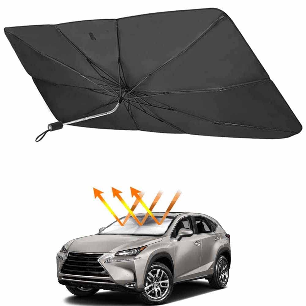 2022年 Rifoda レクサス NX 専用 サンシェード傘 フロントガラス用 LEXUS NX (2015年-現行) 360°回転可能 シャフト 折りたたみ式 フロントガラス サンシェード 車種専用 シェード 日よけ UVカット カ