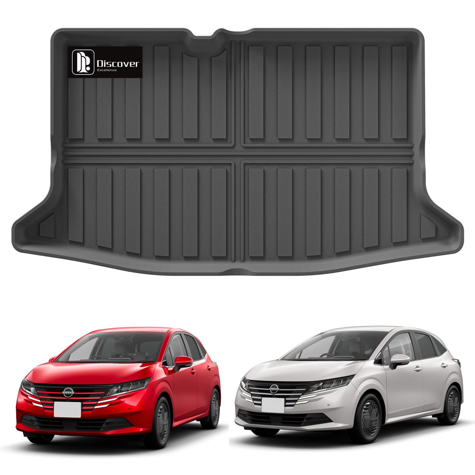 • 【適合車種】：用の:NISSAN。车型名称:NOTE AURA（ノート オーラ) 2WD（2020.12~2024）/e-power E13 2WD(2021.8~2024)。年份:2020.12~2024。専用設計 ラゲッジマット（トランクマット）。※4WD/寒冷地仕様車は適合不可。 • 【セット内容】：ラゲッジマット1P（TPEラバーマット） • 【取り付けが簡単】: 装着は簡単にできるし、フロアに載せるだけで、他のツールなしでインストールできます。 • 【お手入れ簡単】：TPEラバー素材のフットマットは全体的に水洗いできます、洗車のたびにホースでマットを洗うことができます。雪と雨が続く日々+K1も車内の汚れを心配いりません。 • 【防水・頑丈素材】: 水・汚れに強く、抗菌、落ち着いた高級感のあるTPEゴムフロアマット。裏面はすべり止め加工を施していますので、雨の日も雪の日も安心して運転できます。