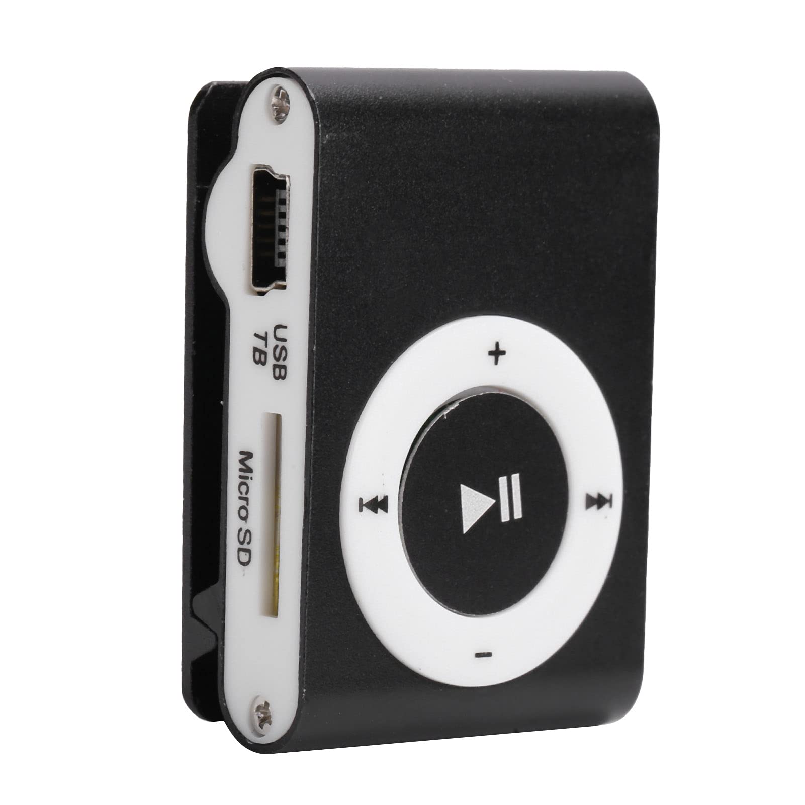 T opiky ポータブルデジタルMP3プレーヤー イヤホンとUSBケーブルを備えた Mini-MP3バッククリップ MP3ミュージックプレーヤー 音楽プレーヤー 8 GBメモリカード 5時間の再生時間(ブラック)