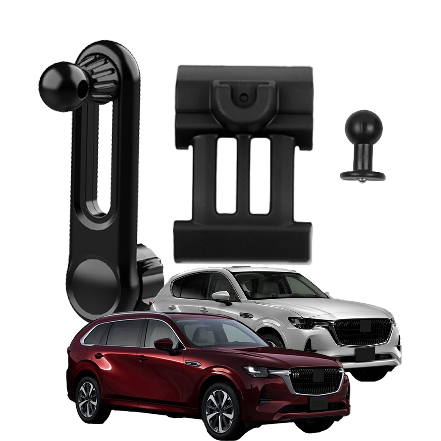 RFVBNKO 【cx-60/cx-80専用・最新延長アーム】 ベース単品 cx60 スマホホルダー cx80スマホホルダー 接続用 17mmボールヘッド付き 取付簡単 360度回転 安定感 cx-60 アクセサリー