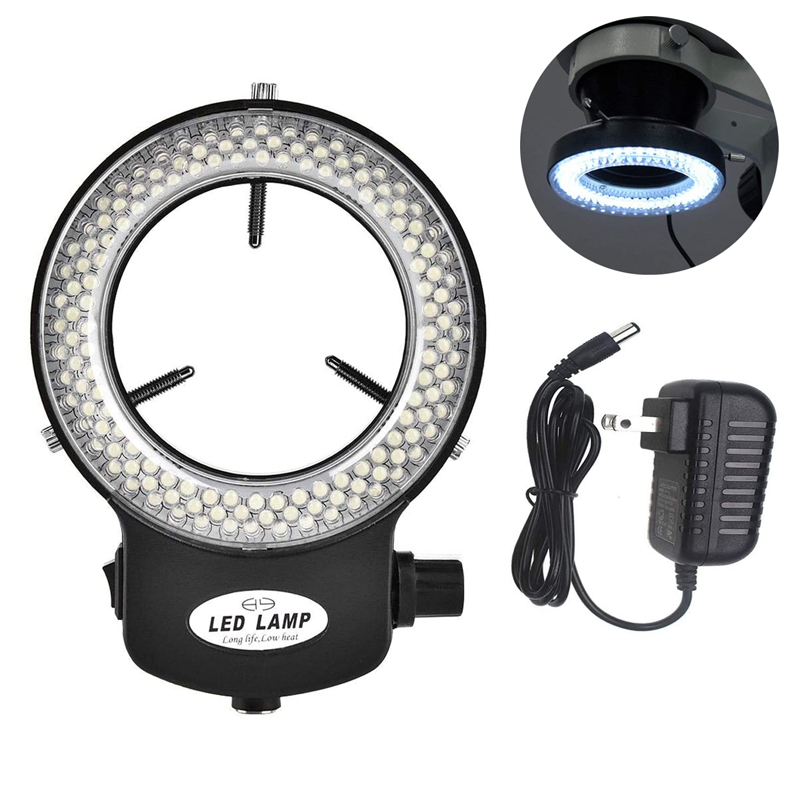 • 本LEDリング照明装置は高品質の素材で作られており、長寿命を持っています。頑丈で壊れにくいのであんしんで使用できます。 • 144LEDリングライトは、特に立体顕微鏡用に設計されており、さまざまな種類の顕微鏡やカメラに最適です。 • 強く集中したシャドウフリー照明ができます。0〜100％の明るさ調整可能、高輝度のメリットを持っています。追加の光源が必要な場合は、顕微鏡に最適な量の光を提供できます。実体顕微鏡やカメラの補助照明で広く使用されている、効果は非常に良いです。 • 追加の光源が必要な場合、または十分な光がなかった場合は、顕微鏡またはカメラに最適な量の光を提供できます。 検査と品質管理は、表面の欠陥を観察し、関連する視認性の問題を克服するための問題ではなくなりました。 暗い場所や場所での視聴を捜しながらカメラの焦点を合わせるための光源としても使用できます。 • 【品質保証】弊社(Restars)は品質向上に向けて努力しています。ご使用中に何かご質問やご要望がございましたら、お気軽にメールでお問い合わせください。弊社の商品を発送する前に非常に厳密な点検を受けられて、品質が保証されます。