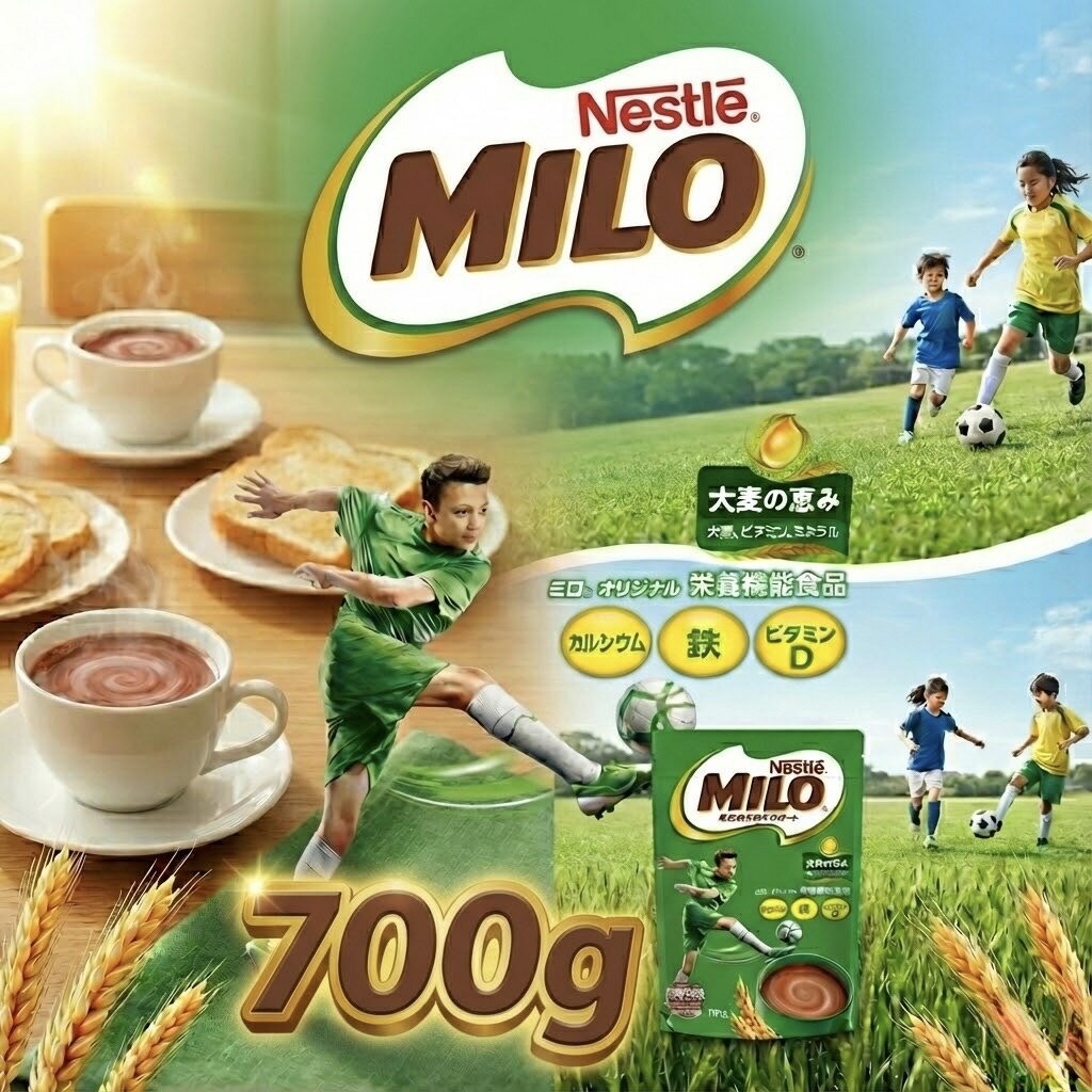 【選べる2個,4個】ネスレ ミロ オリジナル 700g 鉄分 カルシウム ビタミンB群 鉄分不足 ココア Nestle(ネスレ) MILO ネスレミロ ミロオリジナル 楽天 鉄分 牛乳に溶かす ココア味 粉末 麦芽飲料 子供鉄分補給 大人 子ども 鉄分補給 ドリンク 飲み物 まとめ買い