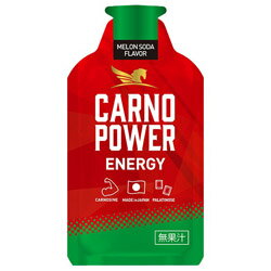 持久系競技の栄養補給ジェル「カルノパワー ENERGY」（10個セット） メロンソーダ　飲みやすい