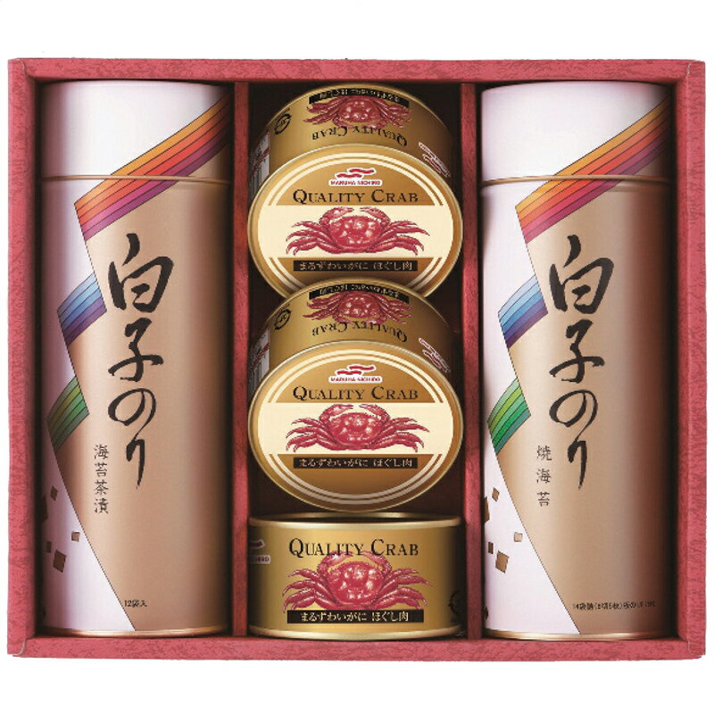 白子のり のり・かに缶詰合せ SN-600 のし・包装無料、記念品、プレゼント、お返し、贈り物