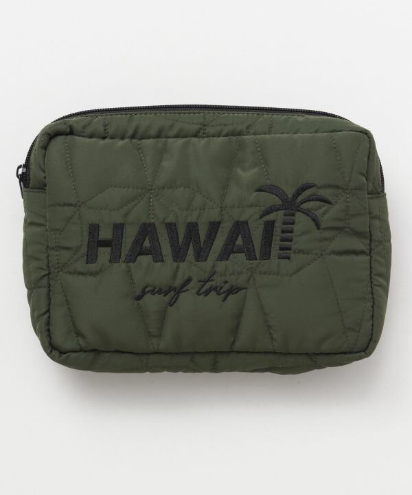 ロカニポーチ KHAKI BLACK Kahiko カヒコ ポーチ 小物入れ HAWAII ハワイ ギフト プレゼント シンプル 化粧ポーチ ハワイアン雑貨