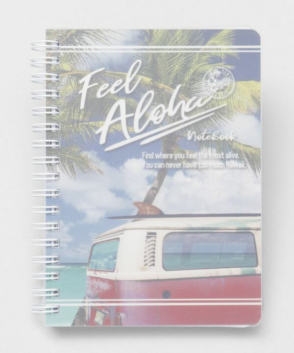 ハワイアンノート A6サイズ Kahiko カヒコ ハワイアン ハワイアン雑貨 リングノート フラノート メモ帳 A6 文具 ウミガメ ホヌ プルメリア フラガール モンステラ サーフバス