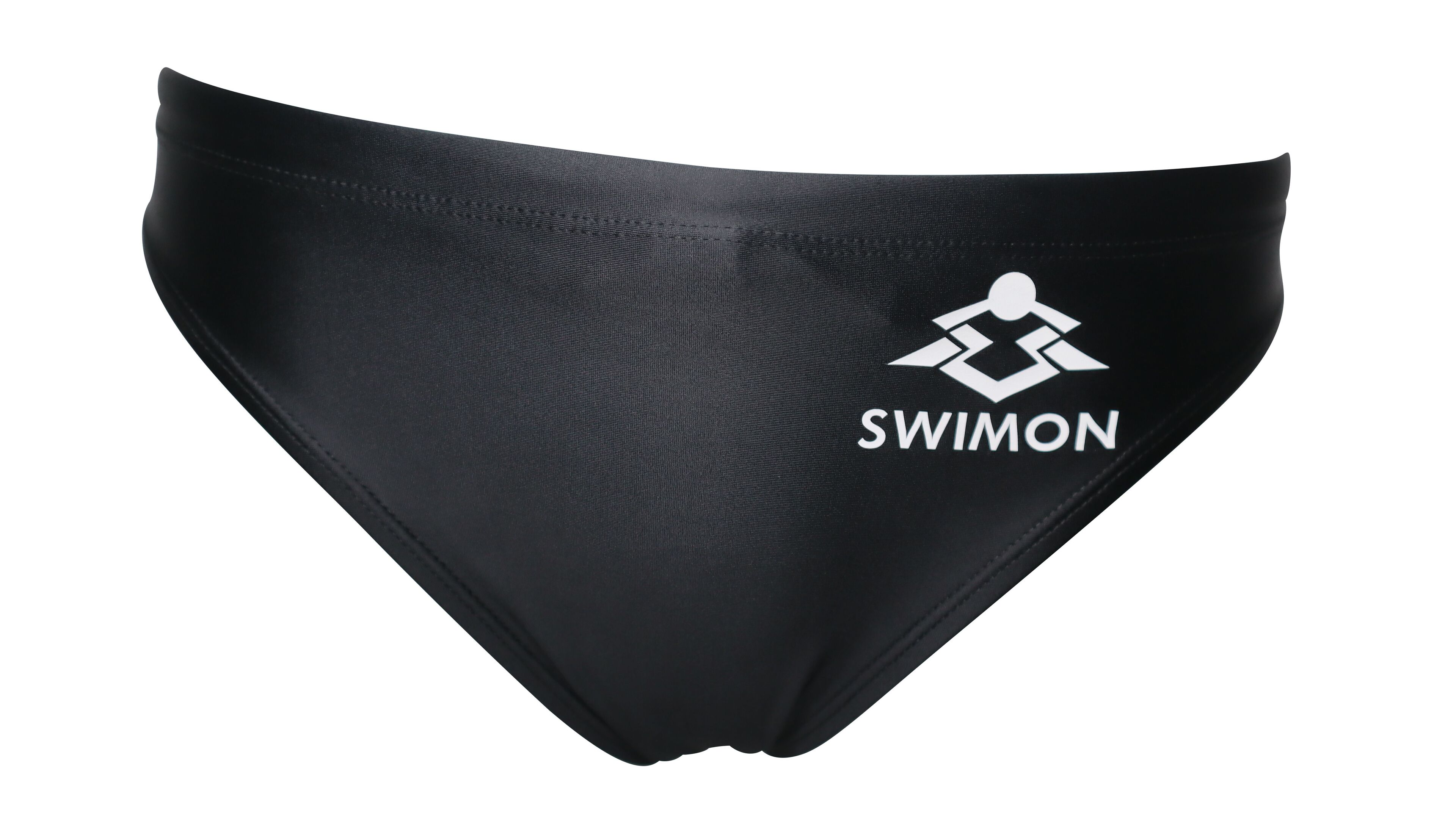 【SWIMON】　競泳水着 メンズ　ボーイズ 100 ベーシック　黒　無地 光沢 メタリック N2 競泳パンツ