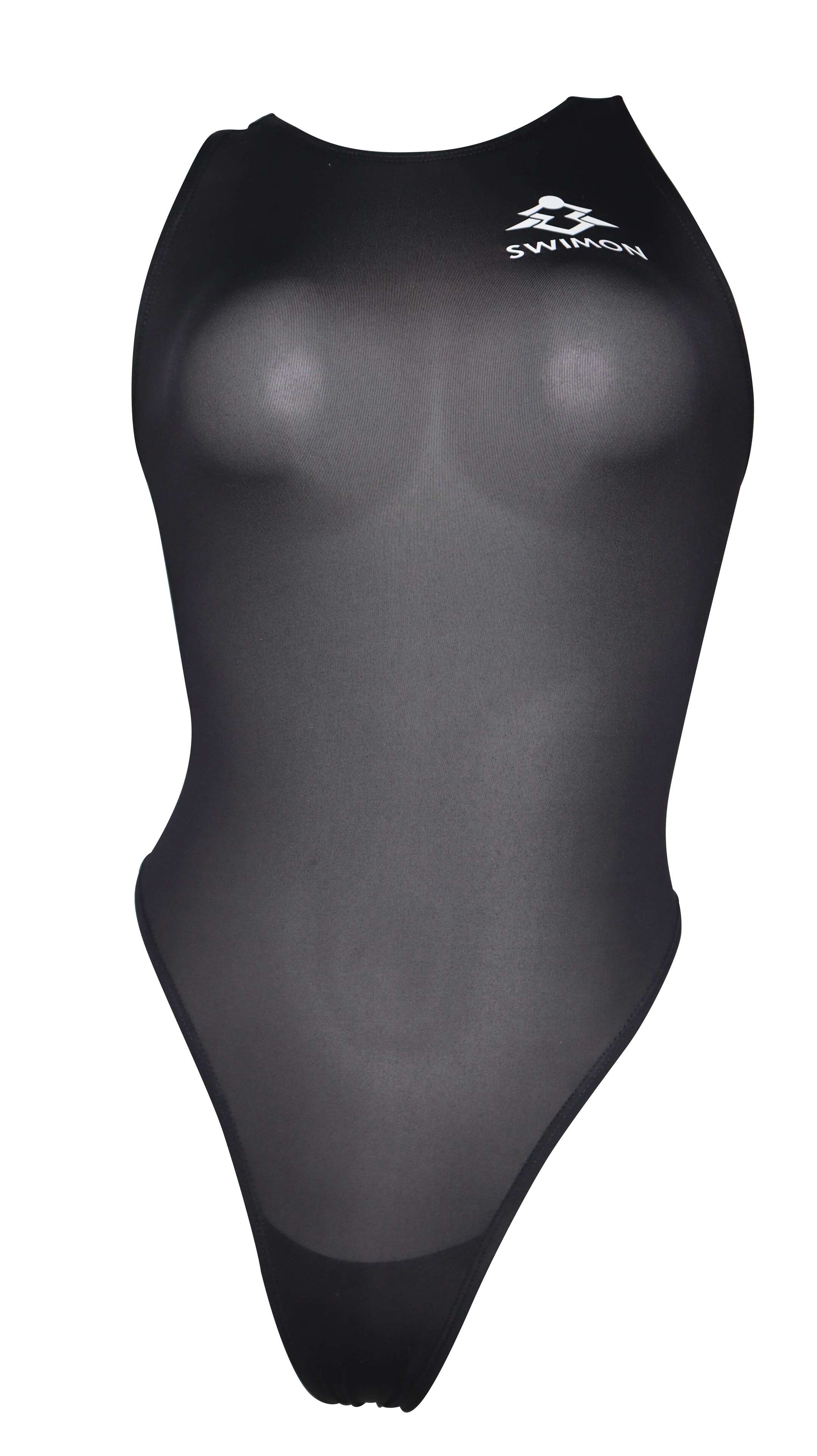 【SWIMON】　ボディースーツ　レディース　ガールズ　N3　シアー生地　ハイレグモデル　黒　6000　ハイ..