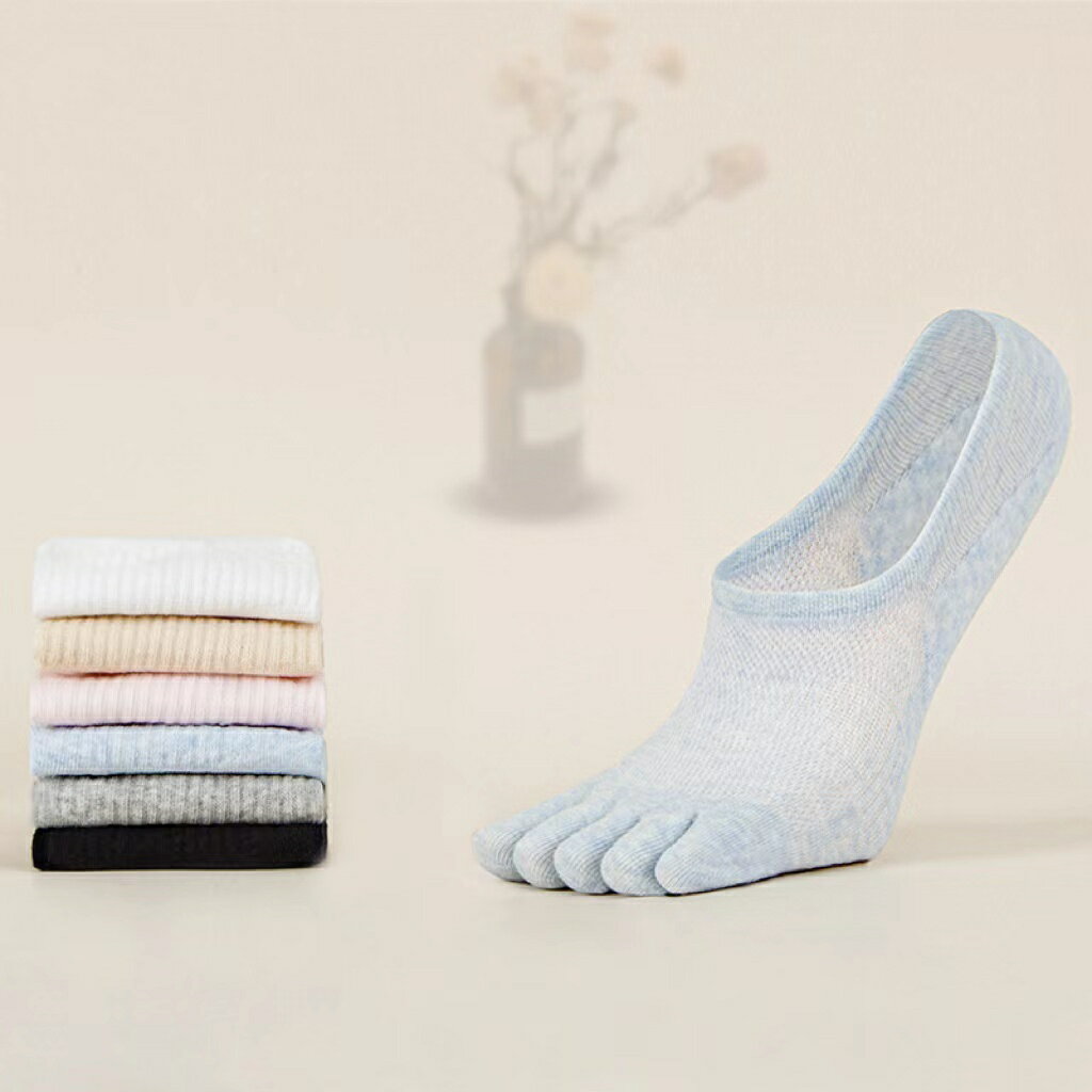 【4/4 20時〜4時間限定 全品10％OFFクーポン】 5本指ソックス コットン 靴下 くつした ファーマル カジュアル ギフト 女性用 レディース くつ下 女の子 誕生日 ホワイト ピンク ブラック ブルー 可愛い ローカット 年中OK メッシュ