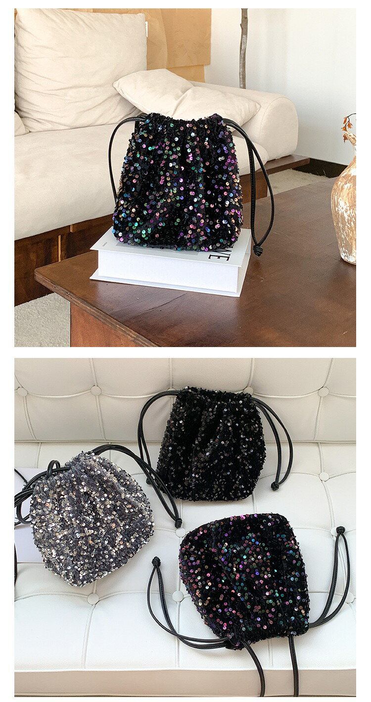 スパンコールバッグ バッグ 斜めがけ ハンドバ...の紹介画像3