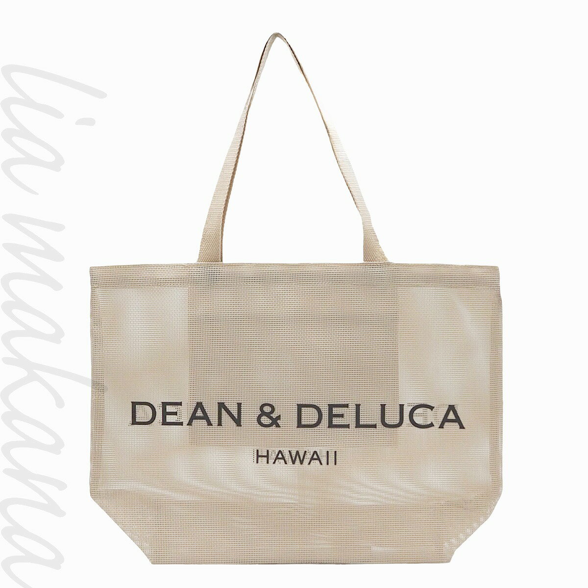 【N 新品/未使用品】DEAN＆DELUCA ディーン＆デルーカ バッグ トートバッグ メッシュバッグ マザーズバッグ 肩掛け 軽量 オフホワイト メッシュ ハワイ限定品【リアマカナ】