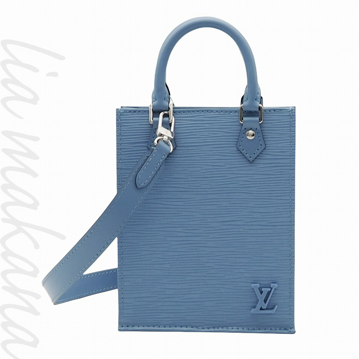 【中古】LOUIS VUITTON ルイ ヴィトン プティット・サックプラ ブルーエ エピ・レザー バッグ ハンドバッグ ショルダーバッグ 斜め掛け 肩掛け 2WAY シルバー金具 M80167【リアマカナ】